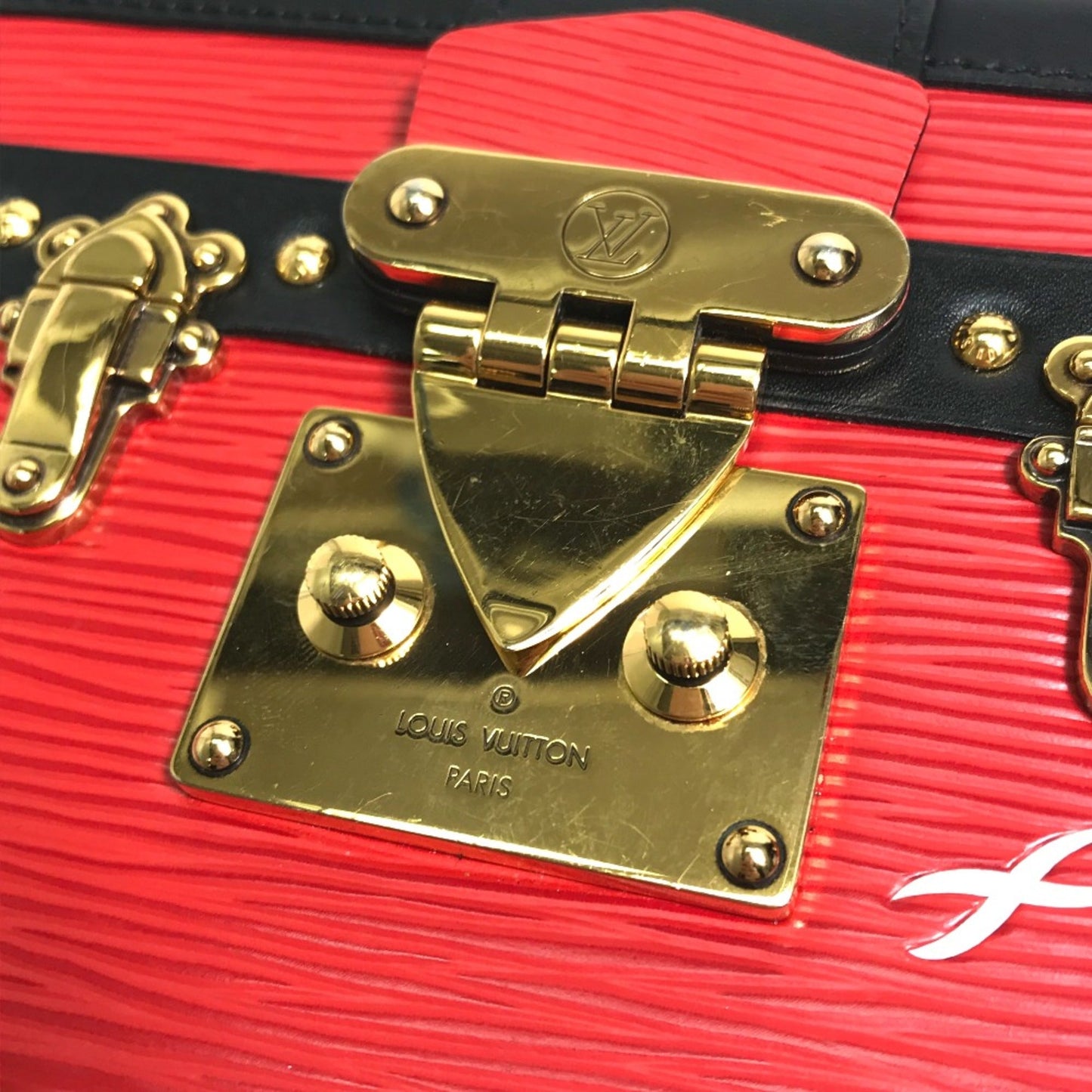 Louis Vuitton Red Leather Shoulder Bag