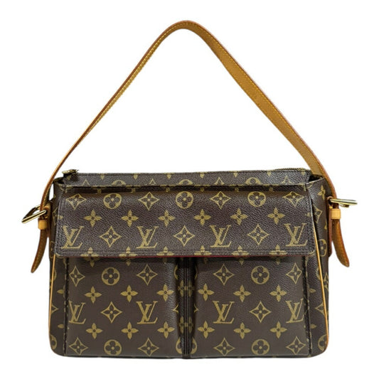 Louis Vuitton Brown Monogram Canvas Shoulder Bag ()