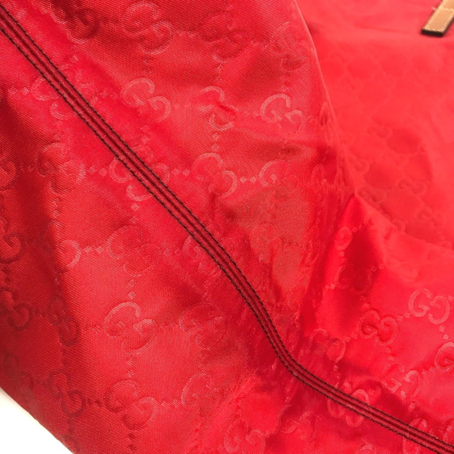 Gucci Red Cloth Tote Bag