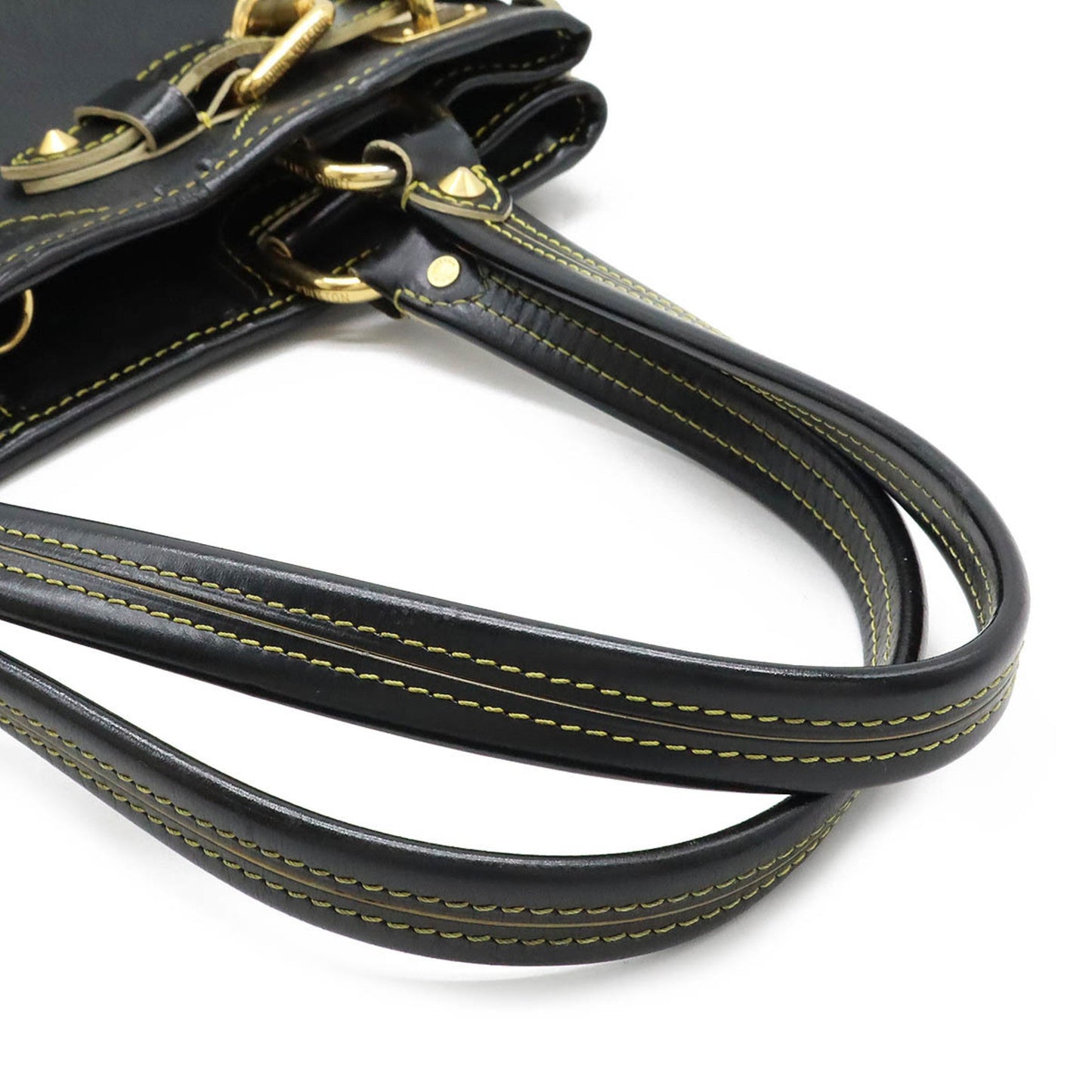 Louis Vuitton Black Noir Suhali Leather Shoulder Bag Tote Bag