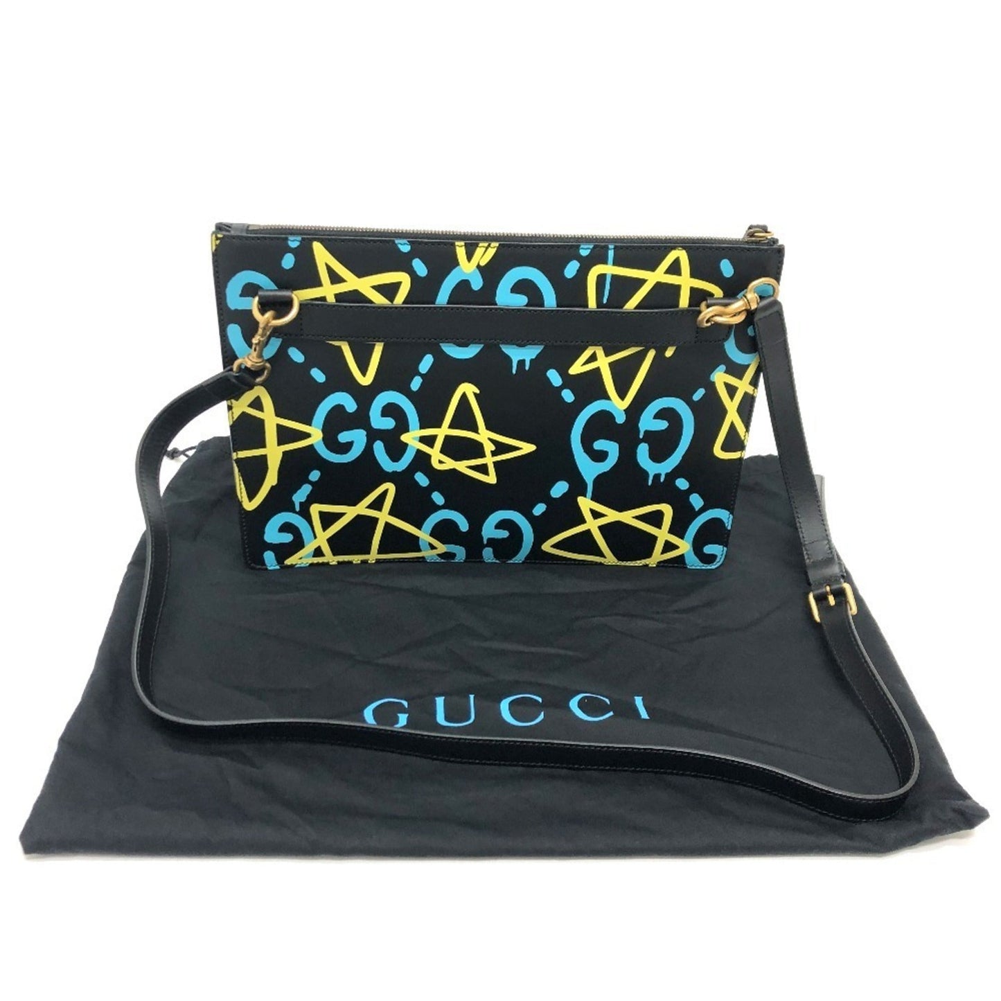 Gucci Black Multi-Color Leather Shoulder Bag