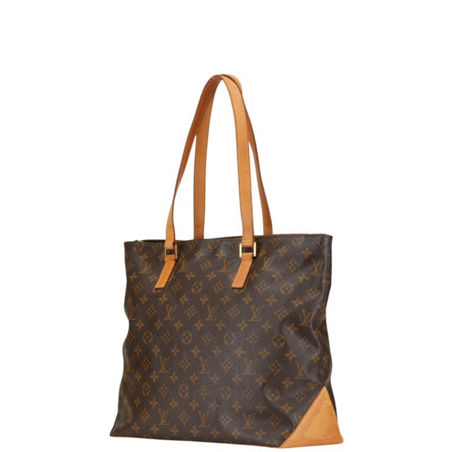 Louis Vuitton Brown Pvc Leather Shoulder Bag Tote Bag