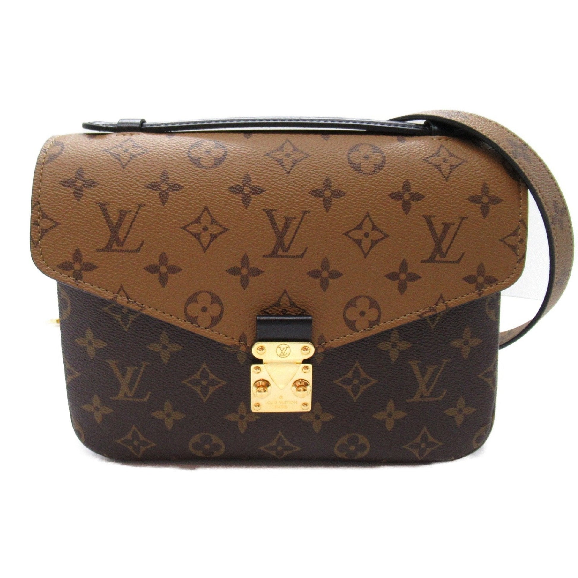 Louis Vuitton Brown Monogram Reverse Coated Canvas Pochette Shoulder Bag ()