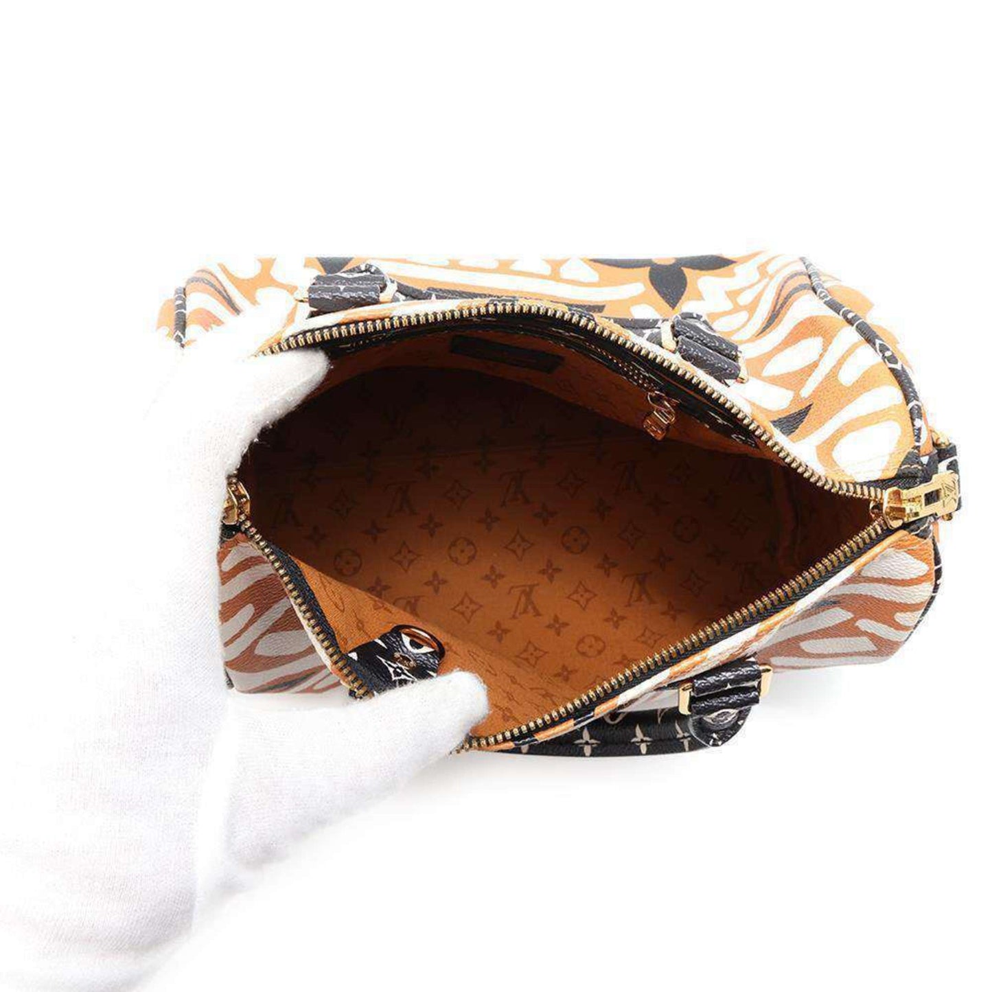 Louis Vuitton Black Brown White Handbag Shoulder Bag