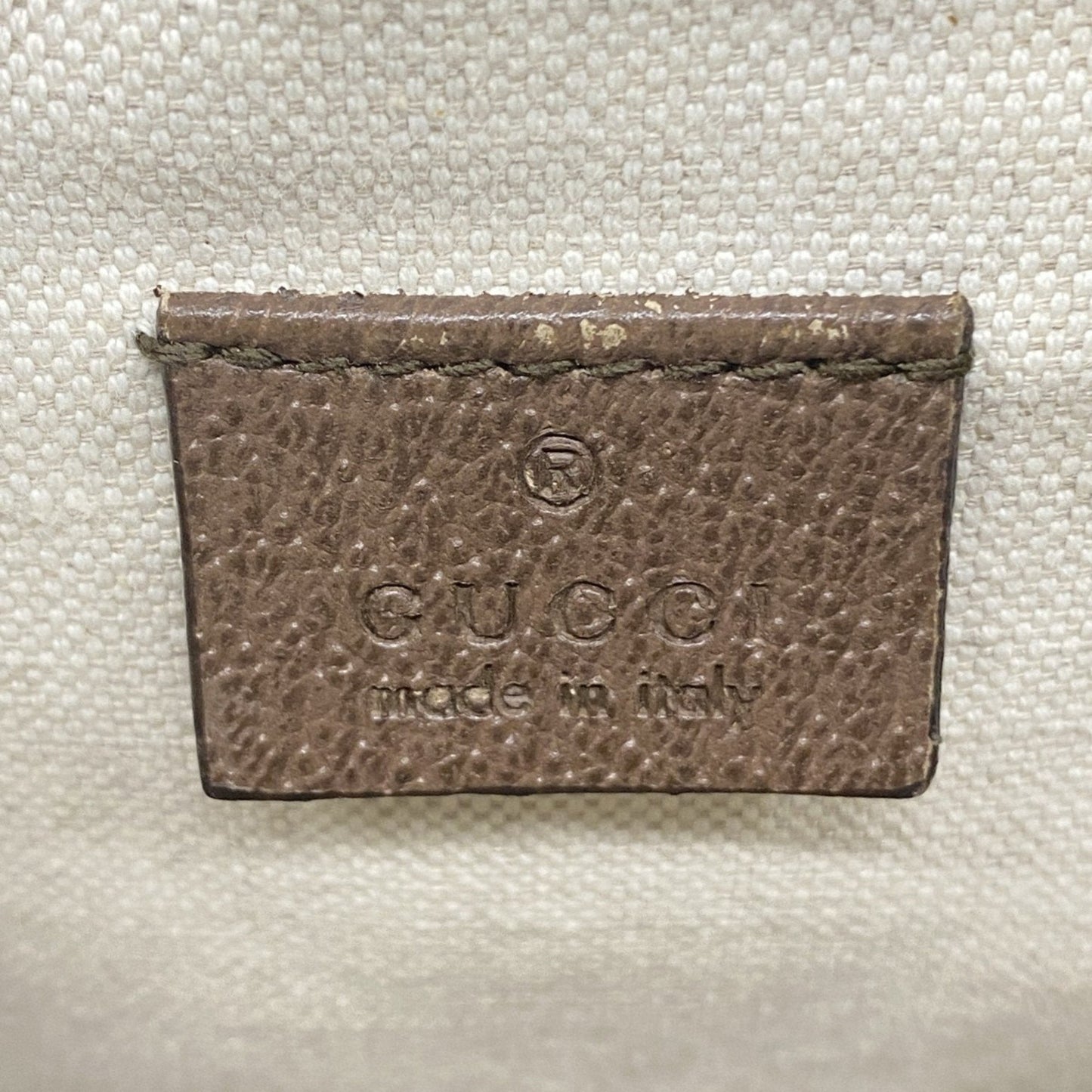 Gucci Brown Green Red Color Pvc Leather Shoulder Bag