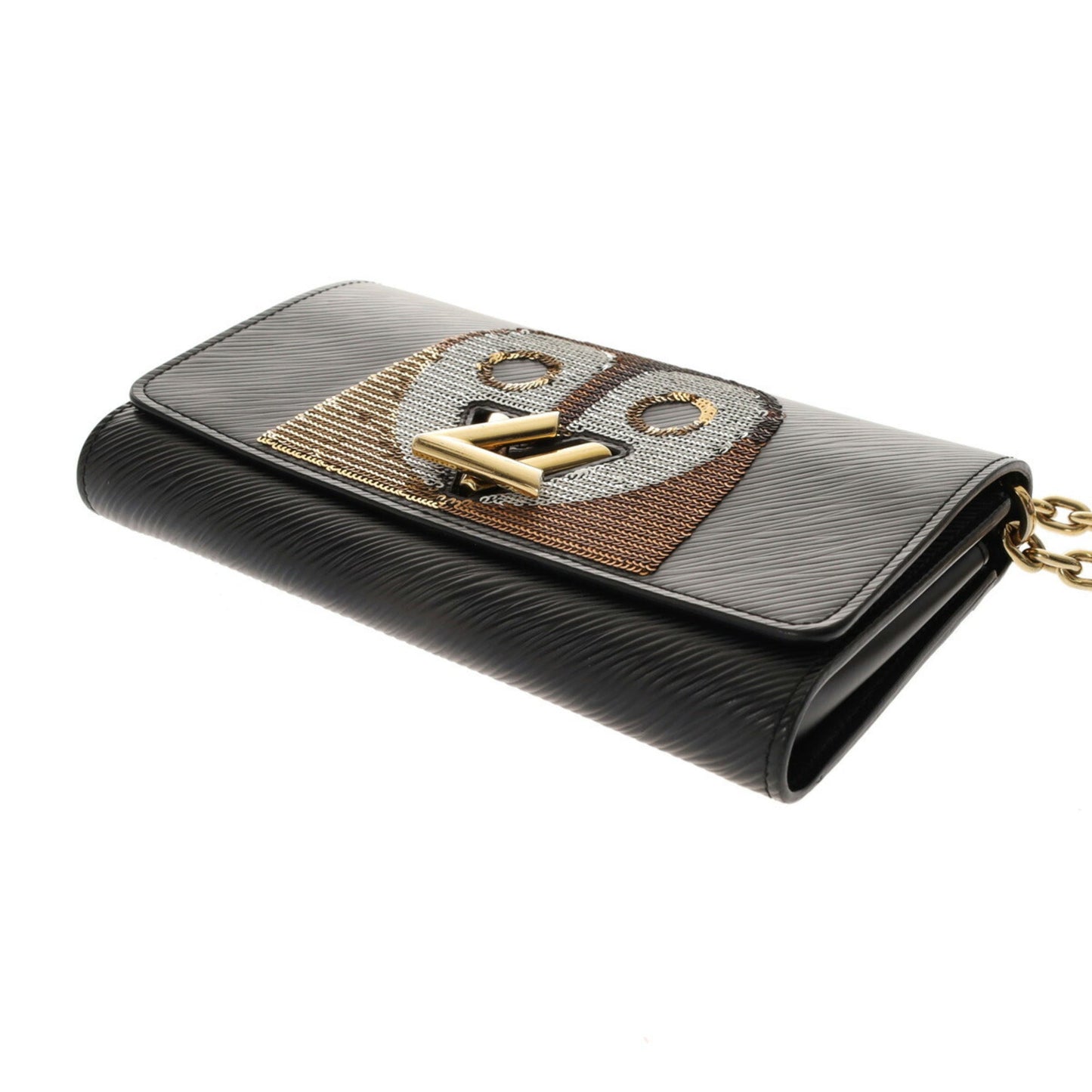 Louis Vuitton Black Leather Shoulder Bag