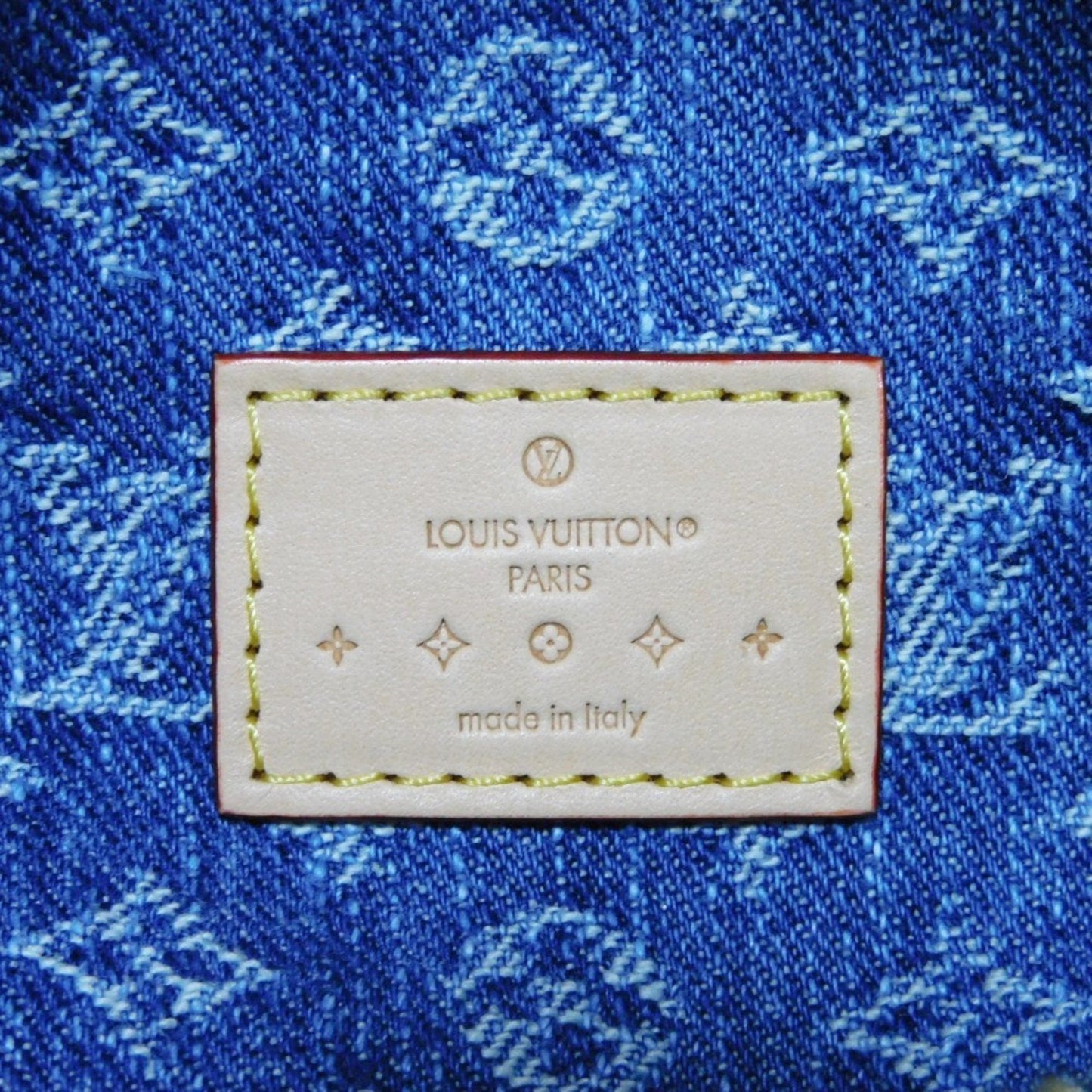 Louis Vuitton Blue Monogram Denim Canvas Leather Shoulder Bag Sling Bag