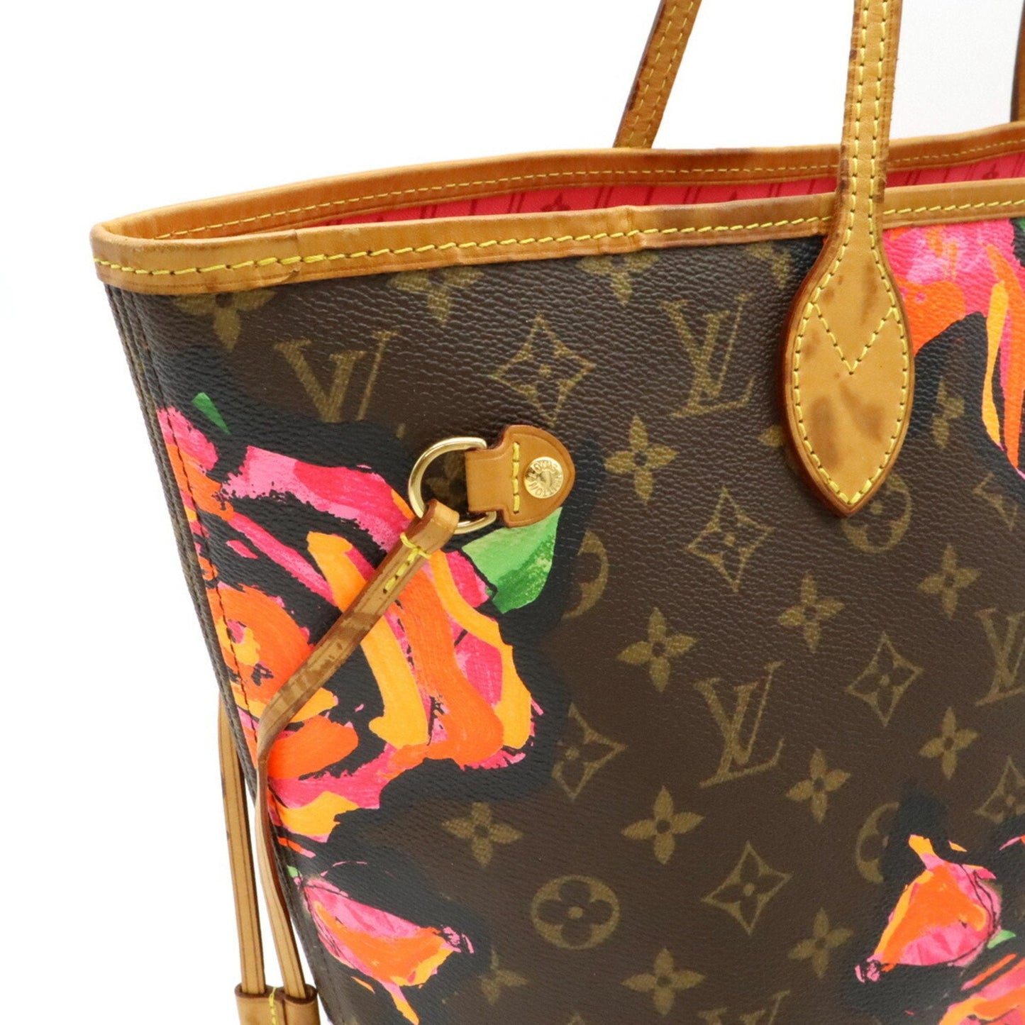 Louis Vuitton Brown Green Monogram Orange Pink Monogram Rose Shoulder Bag Tote Bag