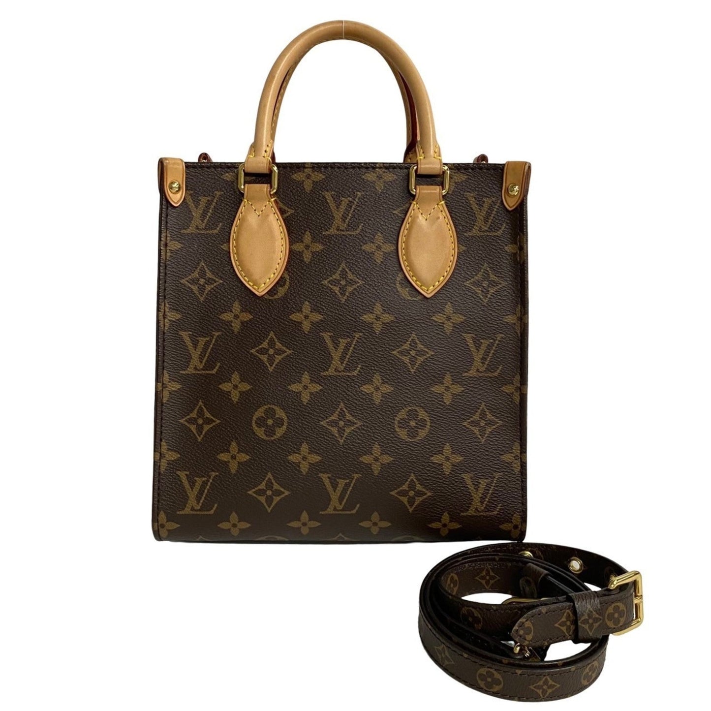 Louis Vuitton Brown Leather Pvc Handbag Shoulder Bag
