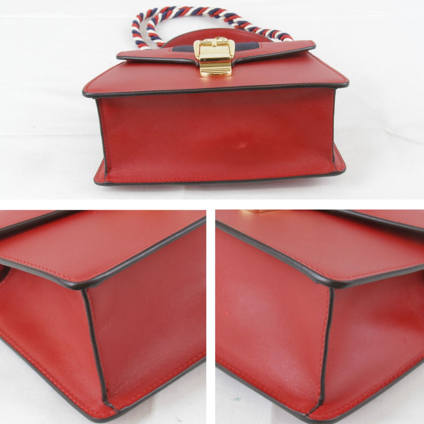 Gucci Red Color Leather Shoulder Bag