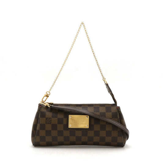Louis Vuitton Damier Brown Pvc Clutch Bag Shoulder Bag ()