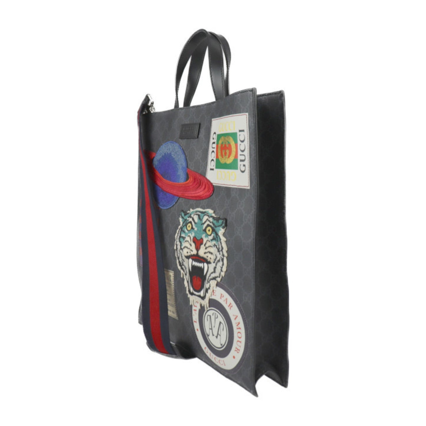 Gucci Gray Multi-Color Gg Supreme Handbag Shoulder Bag Tote Bag
