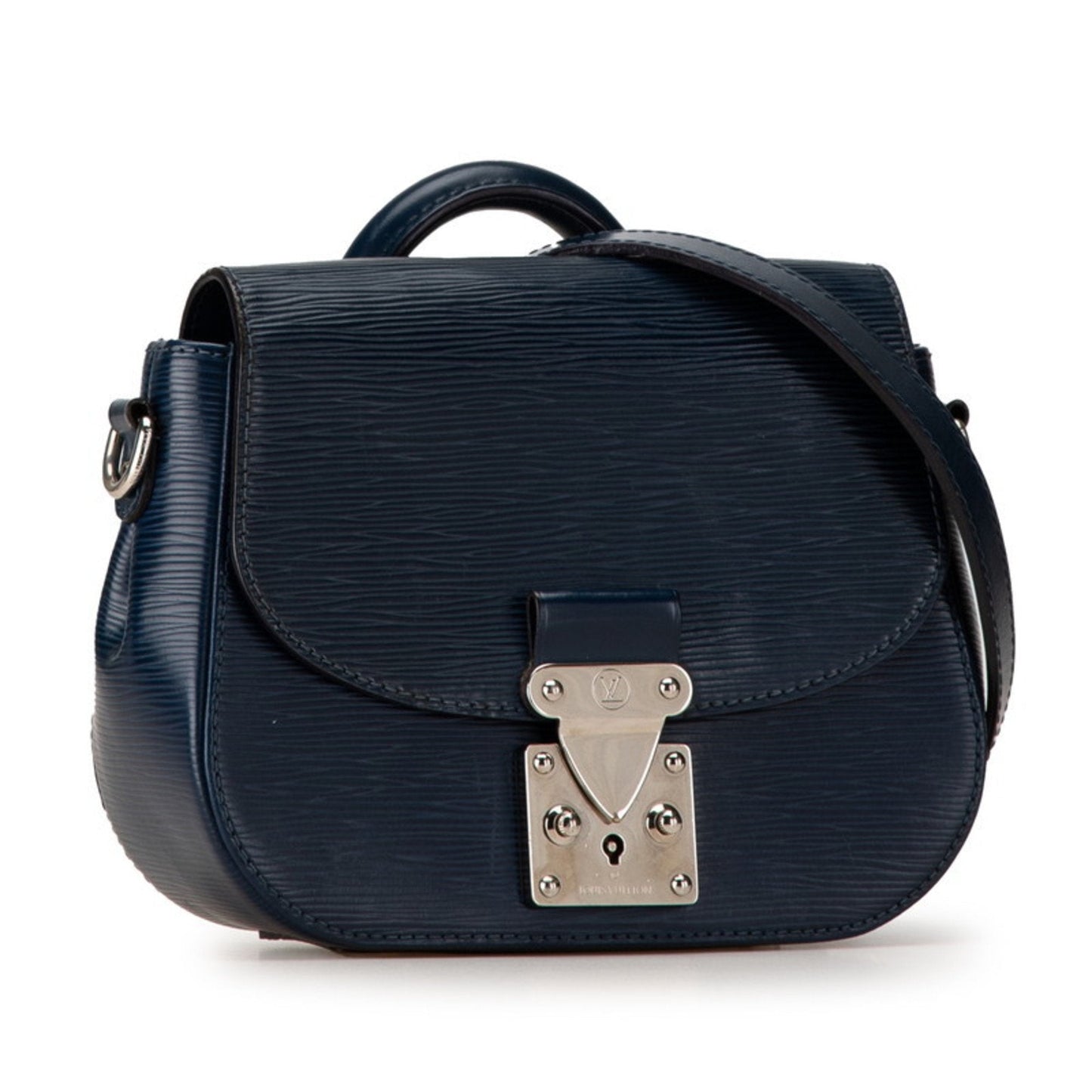 Louis Vuitton Navy Leather Handbag Shoulder Bag