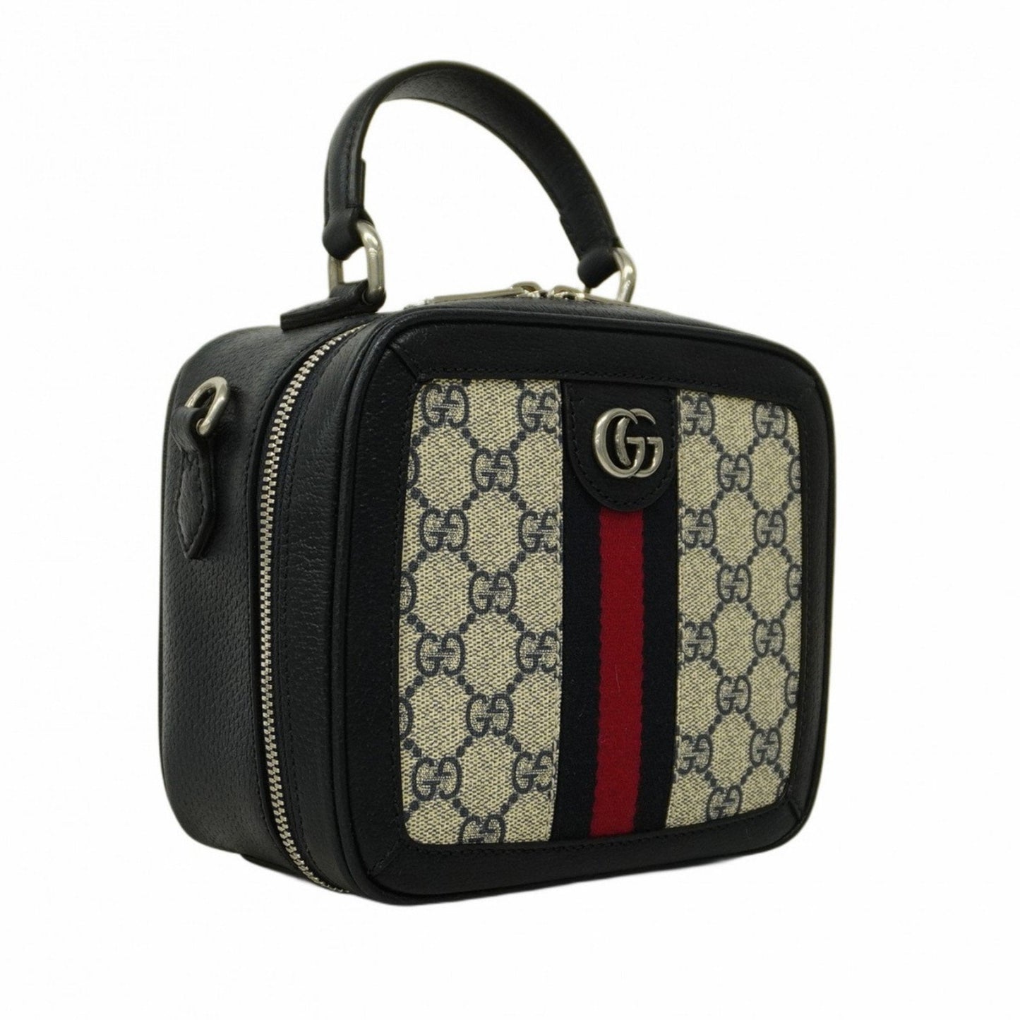 Gucci Navy Red Color Pvc Handbag