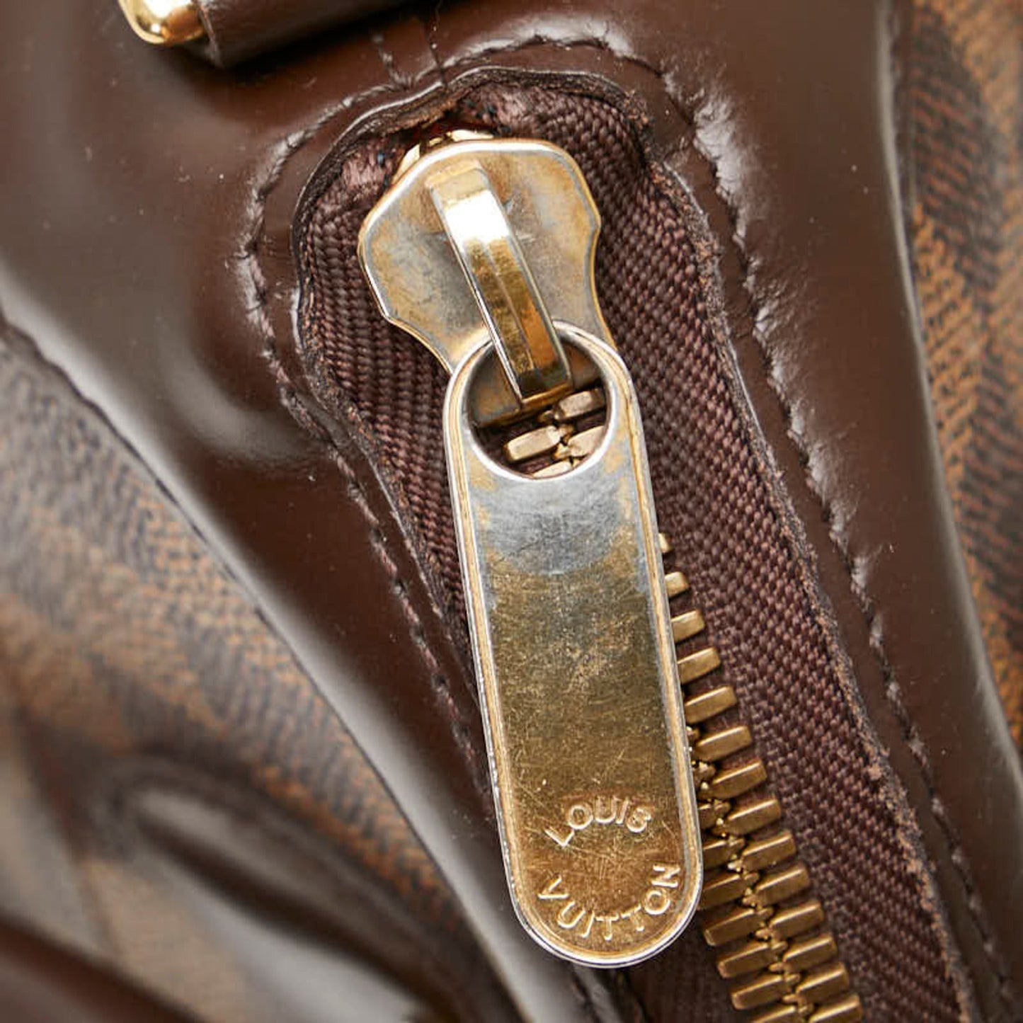 Louis Vuitton Brown Pvc Leather Handbag Shoulder Bag