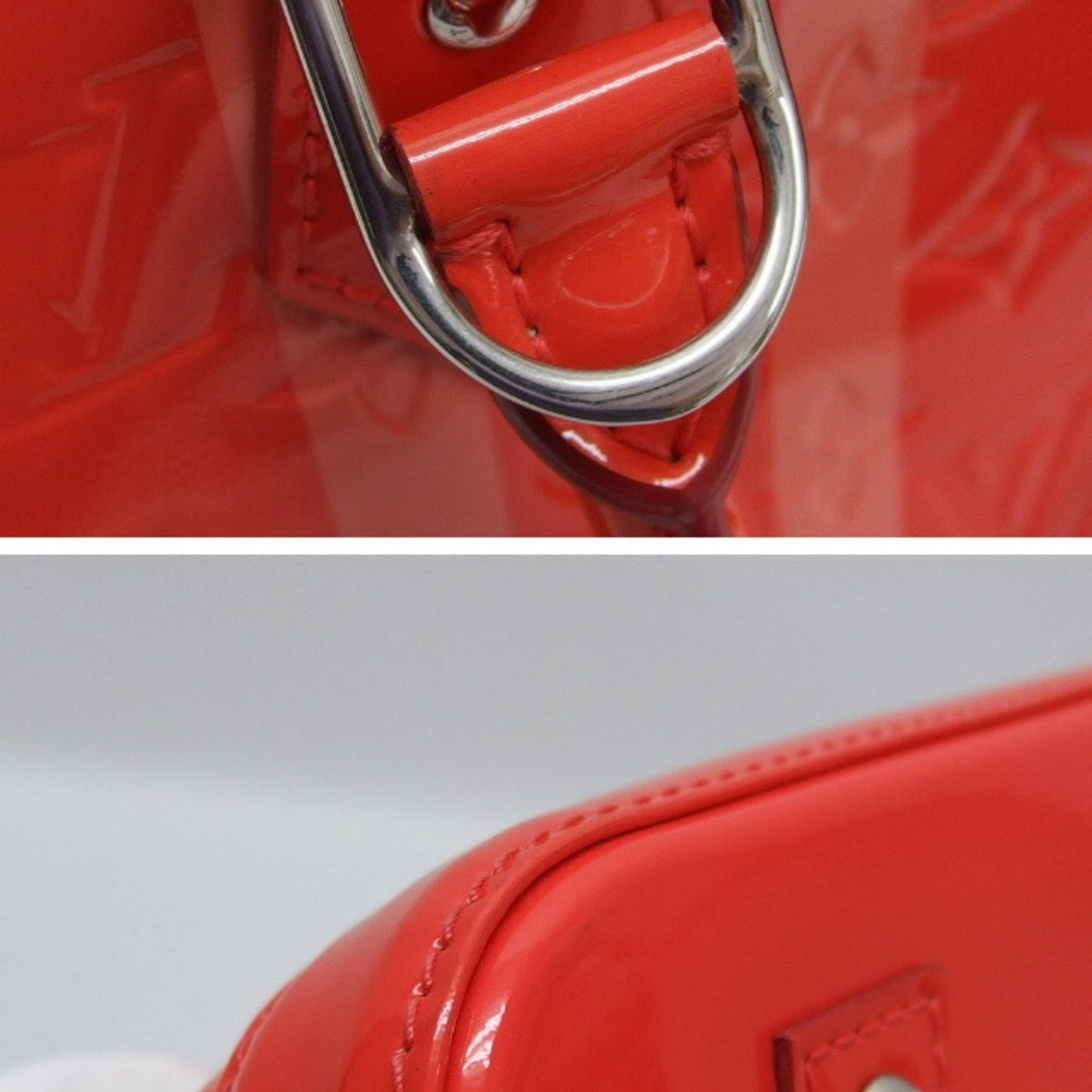 Louis Vuitton Poppy Petal Patent Leather Handbag Shoulder Bag