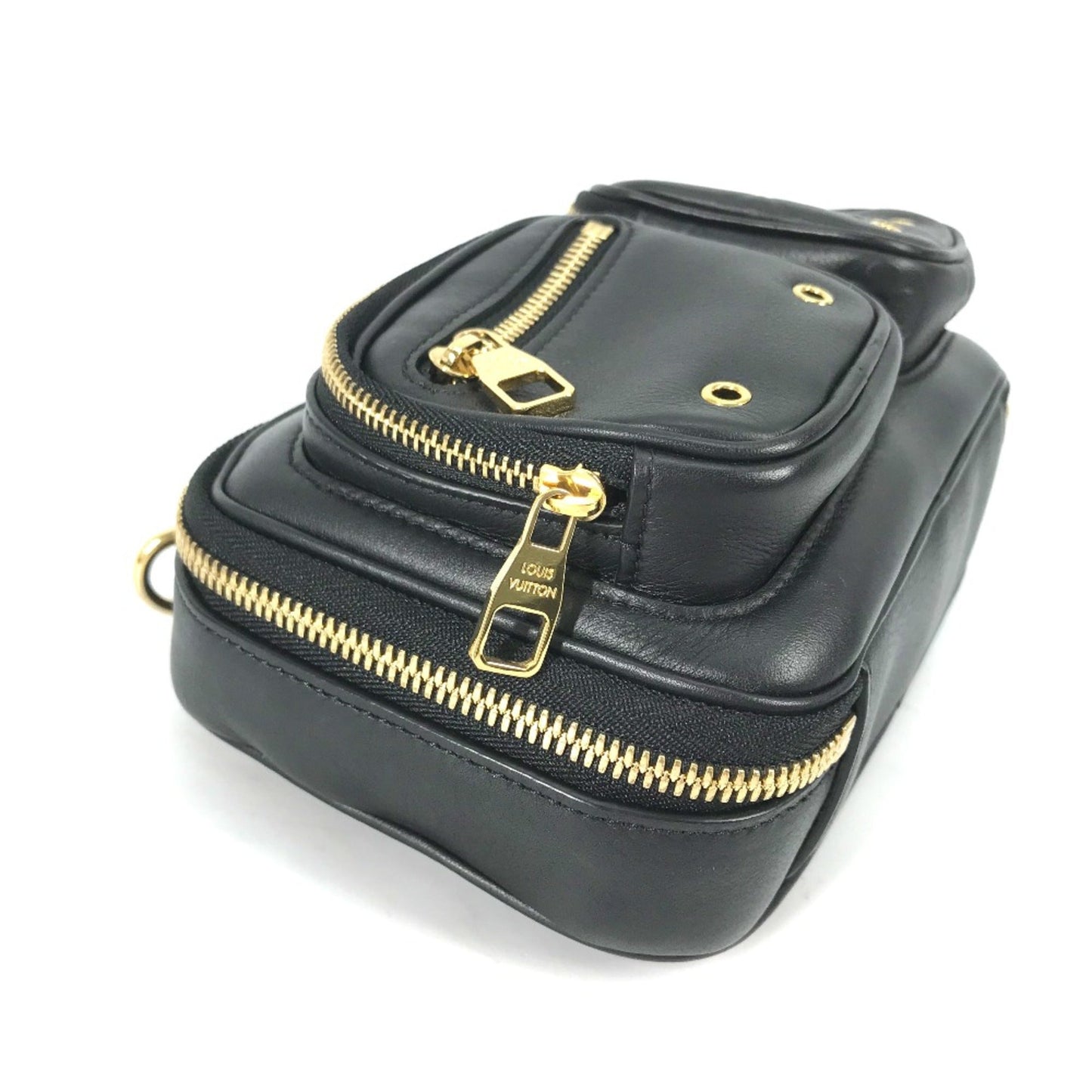 Louis Vuitton Black Leather Shoulder Bag