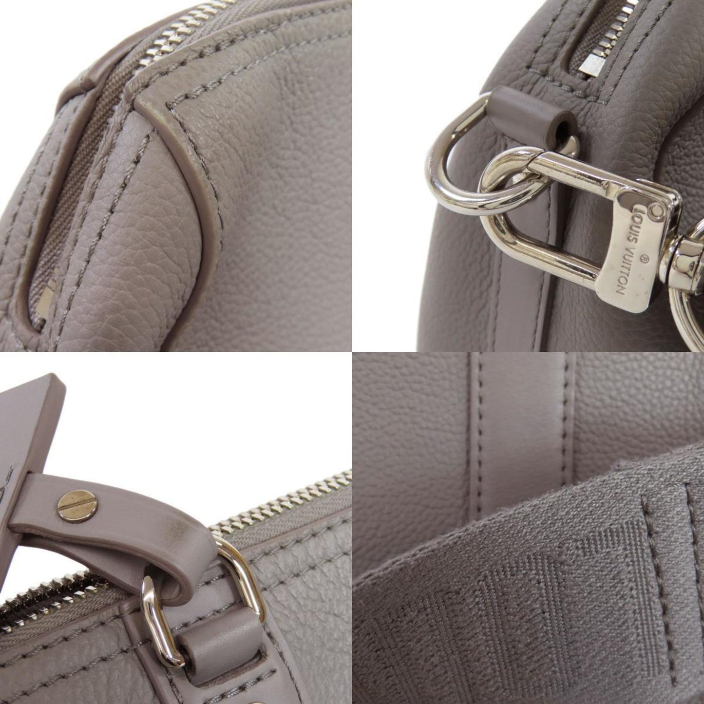 Louis Vuitton Gray Leather Shoulder Bag