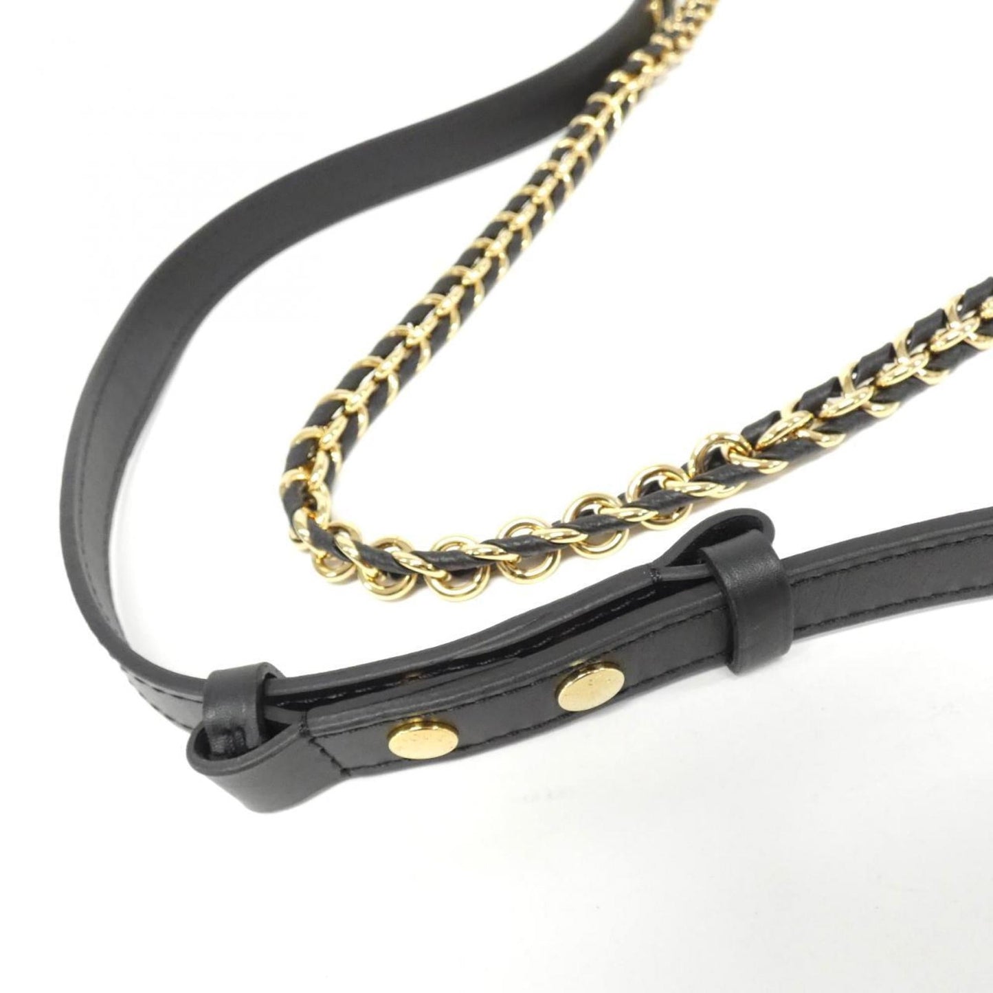 Louis Vuitton Beige Black Leather Pochette Shoulder Bag