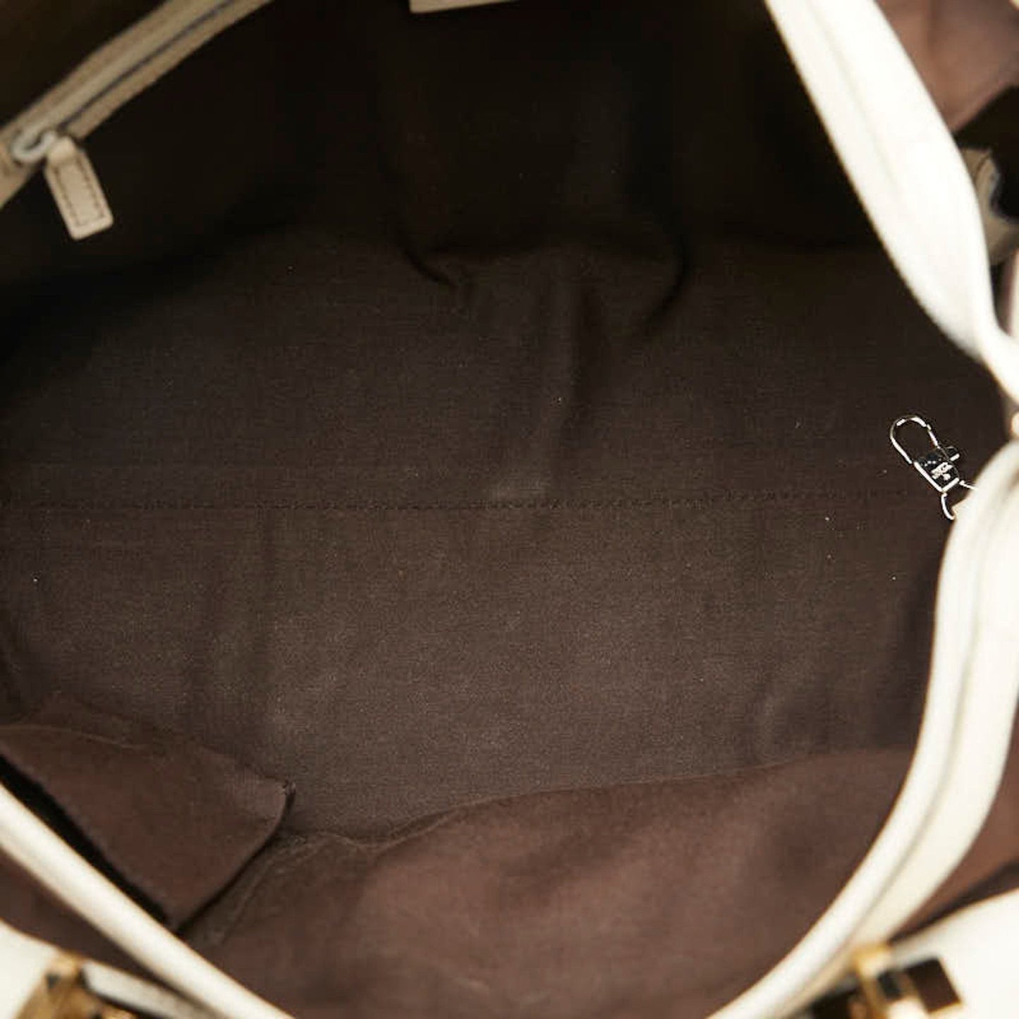 Gucci Beige White Gg Canvas Leather Handbag Tote Bag