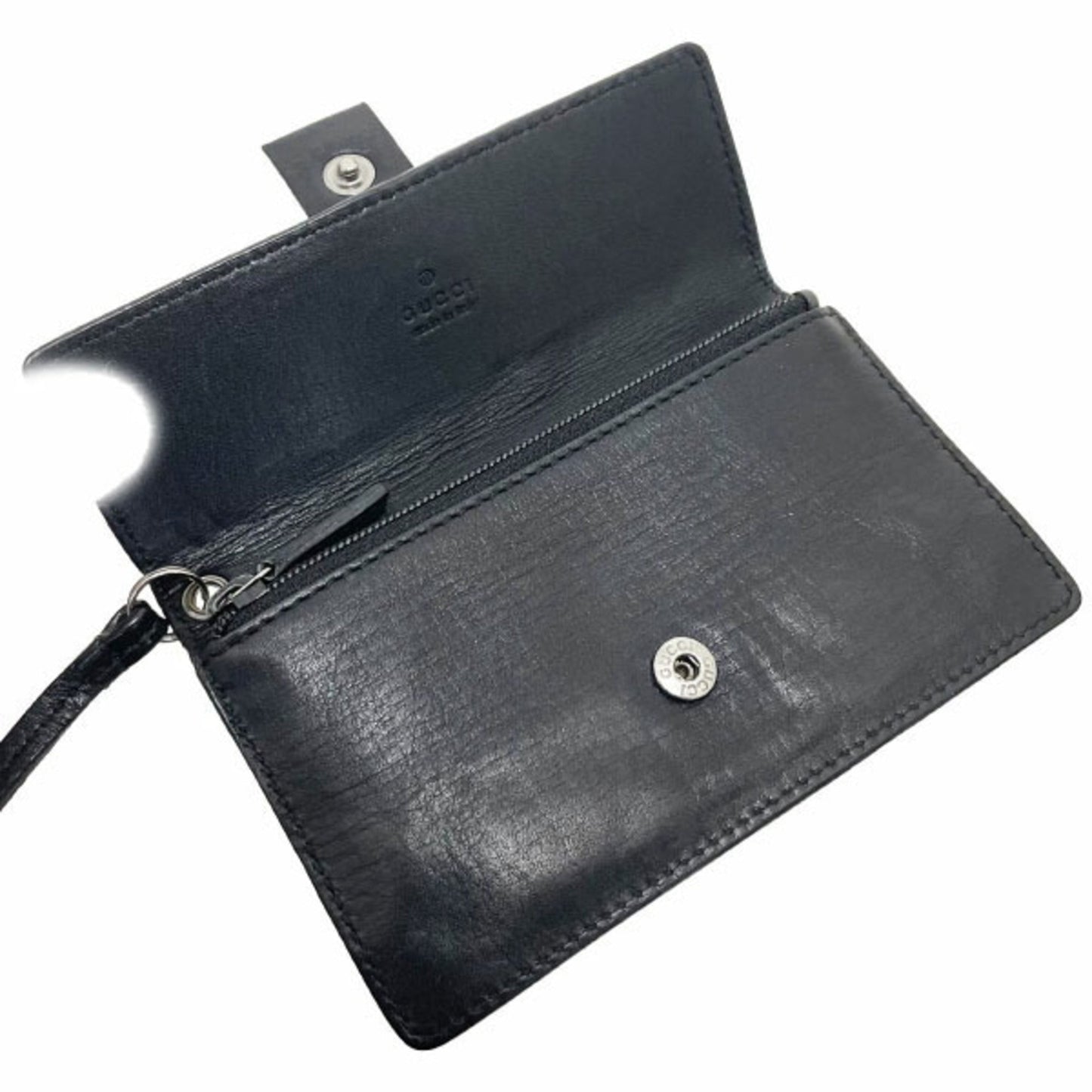 Gucci Black Leather Coin Purse/Coin Case