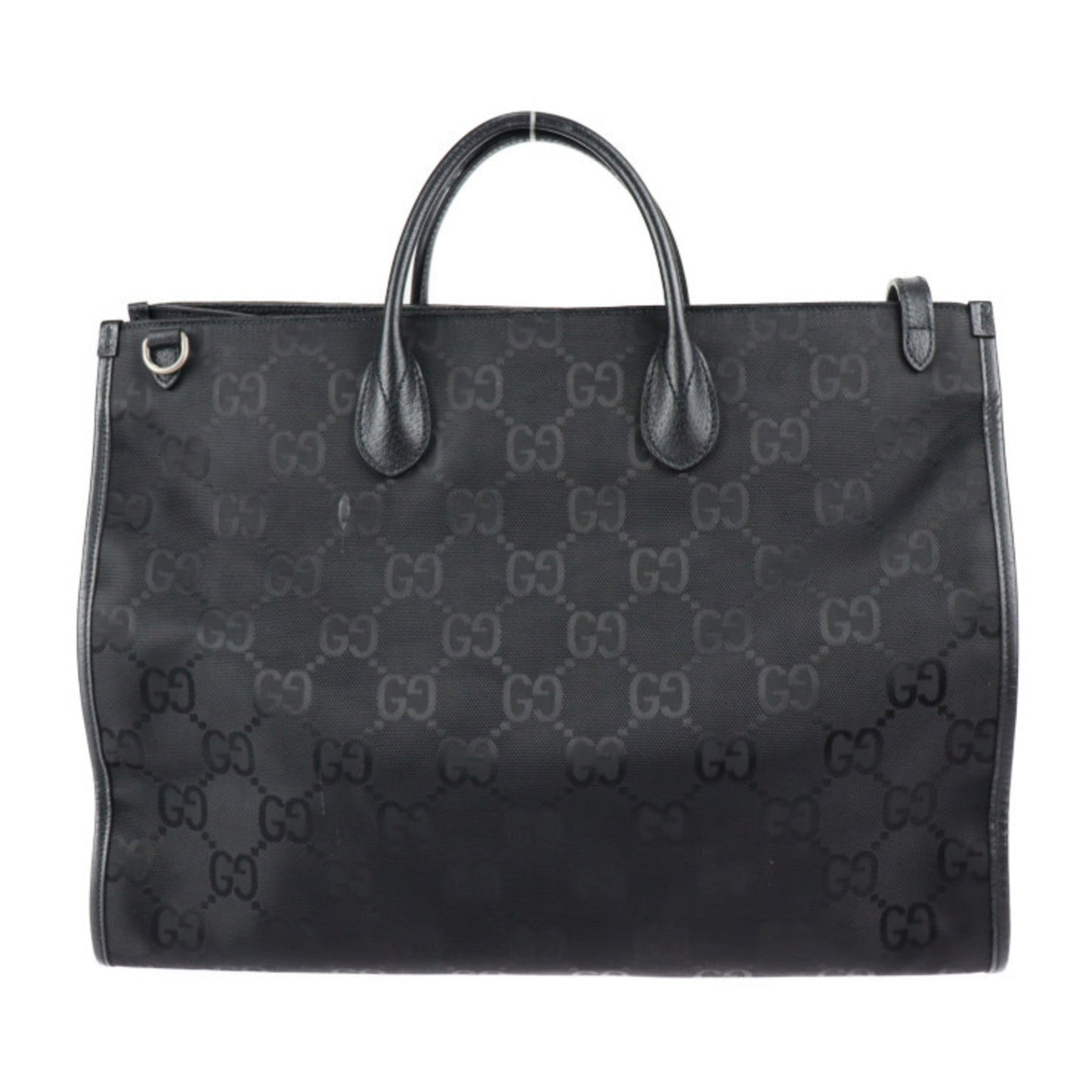 Gucci Black Nylon Leather Handbag Shoulder Bag