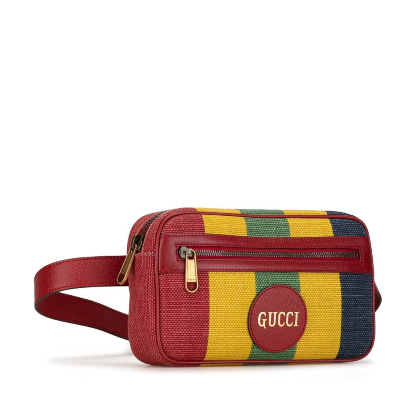 Gucci Multi-Color Canvas Leather Fanny Pack Sling Bag