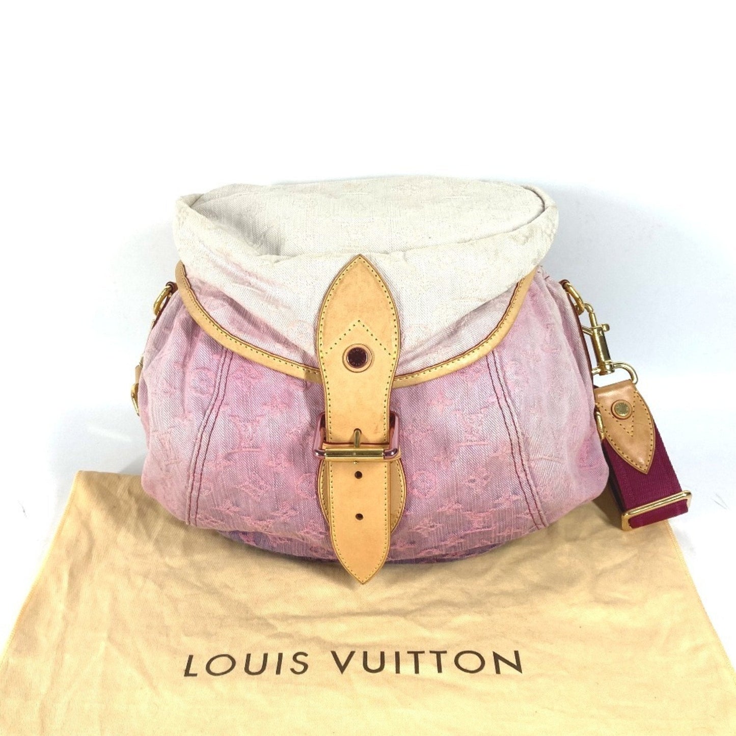 Louis Vuitton Pink Monogram Denim Shoulder Bag