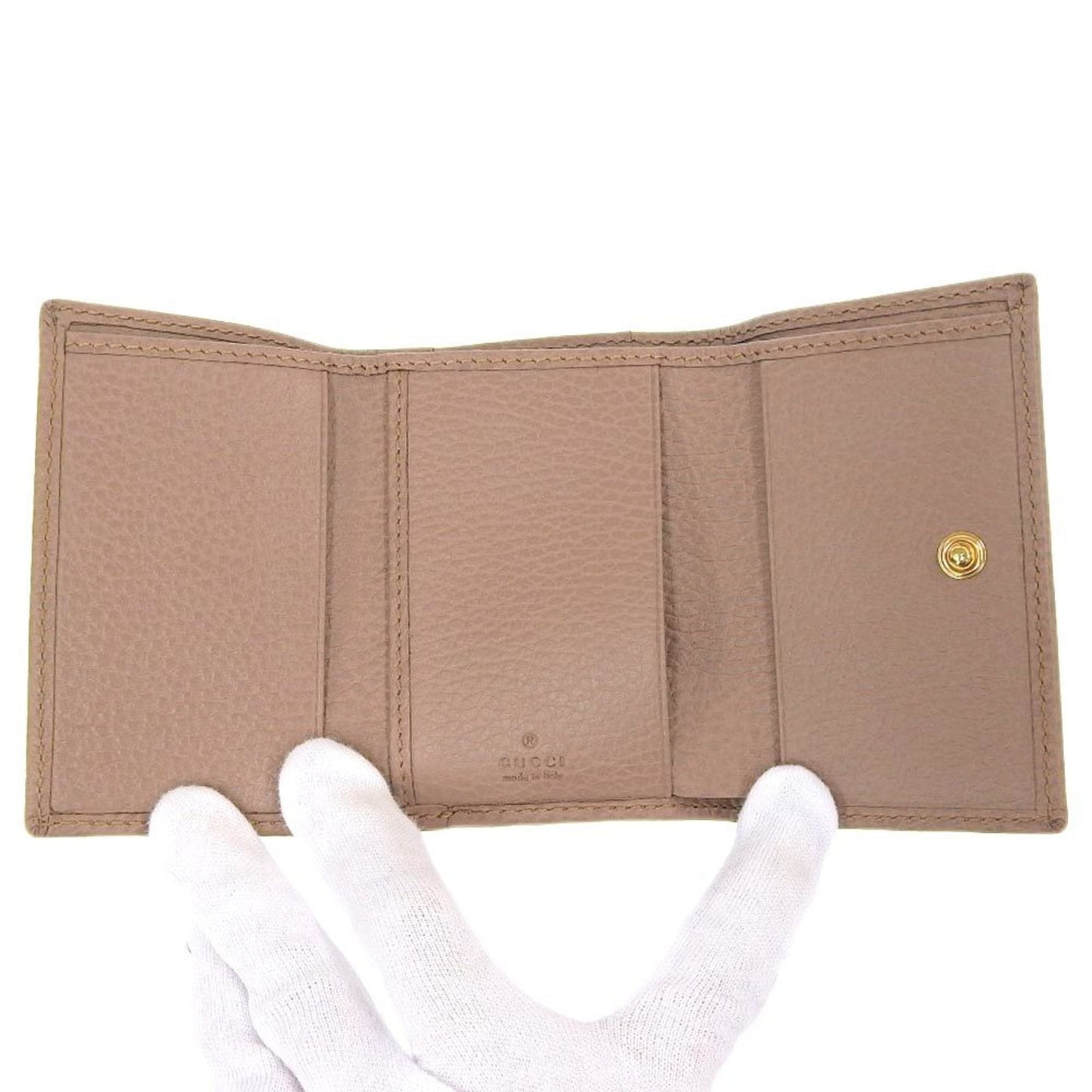 Gucci Beige Leather Coin Purse/Coin Case