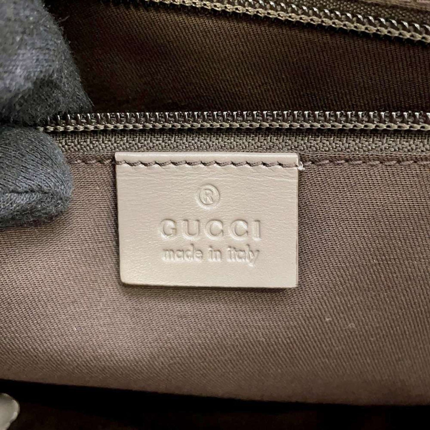 Gucci Grayish Leather Clutch Bag