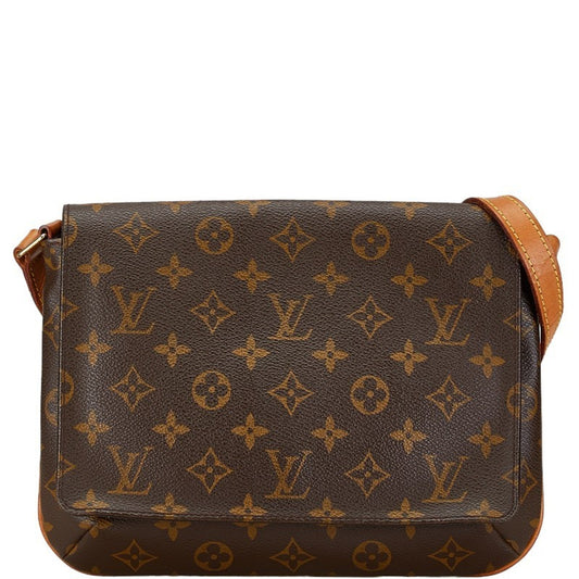 Louis Vuitton Brown Pvc Leather Handbag Shoulder Bag ()