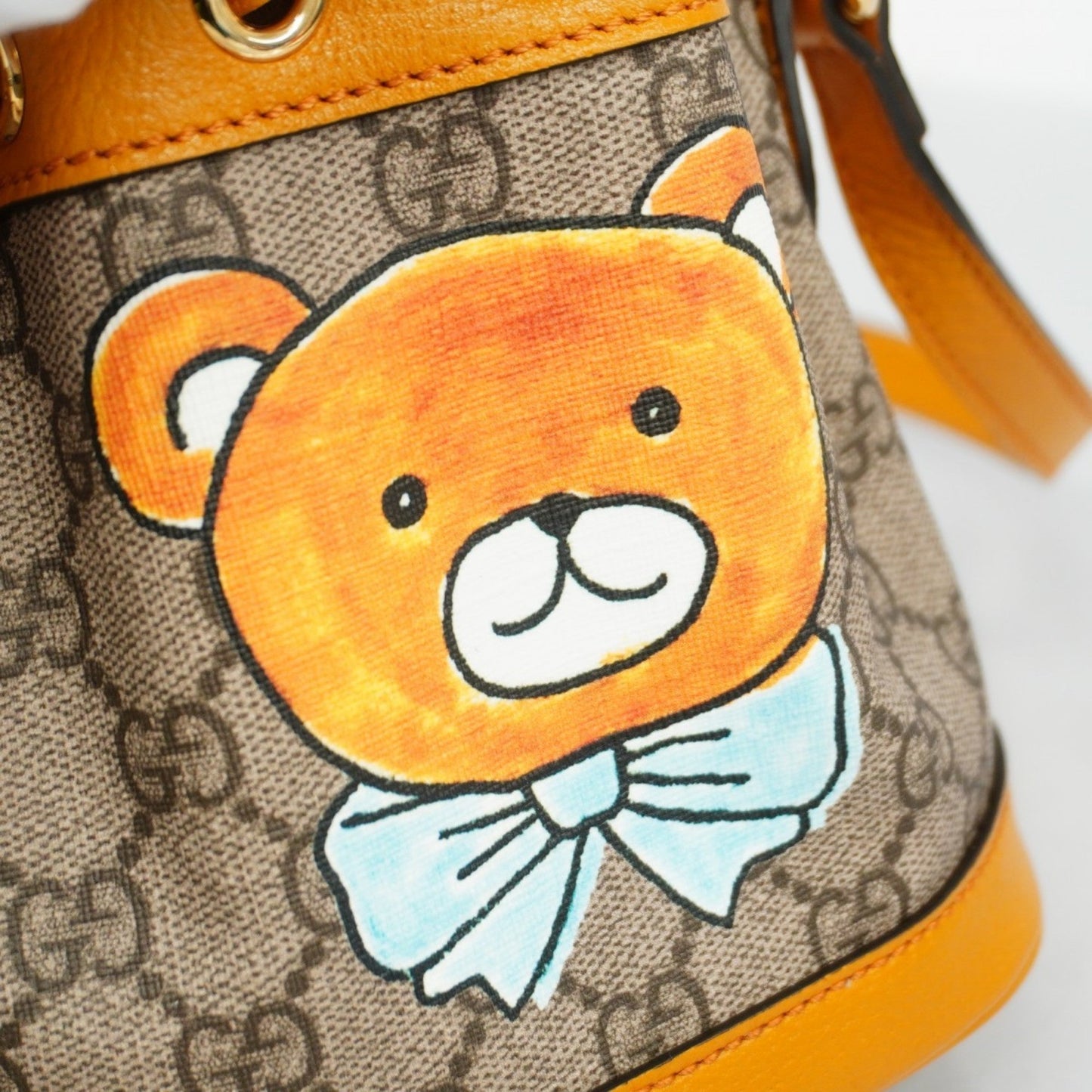 Gucci Brown Yellow Pvc Leather Shoulder Bag