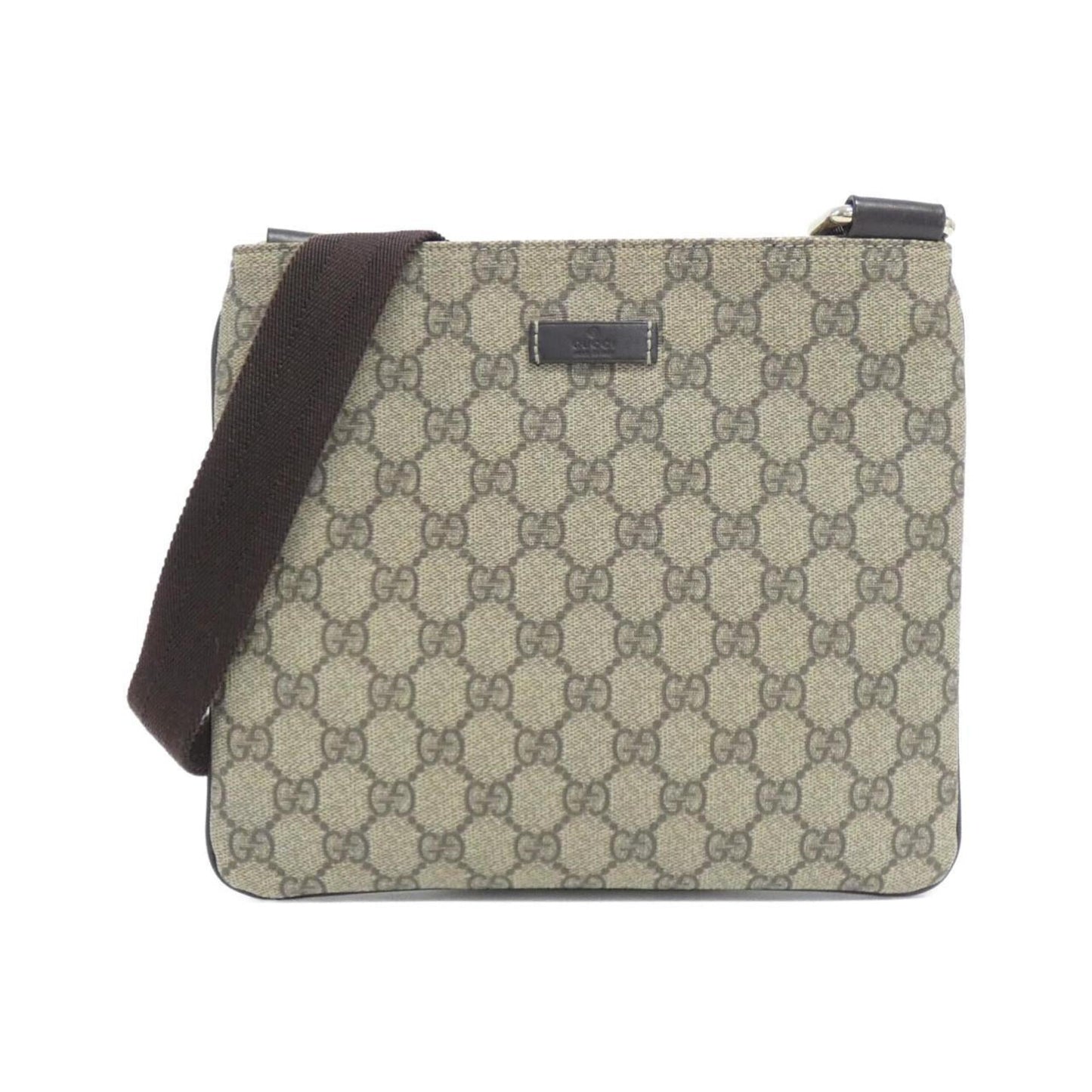 Gucci Beige Dark Brown Gg Plus Shoulder Bag ()
