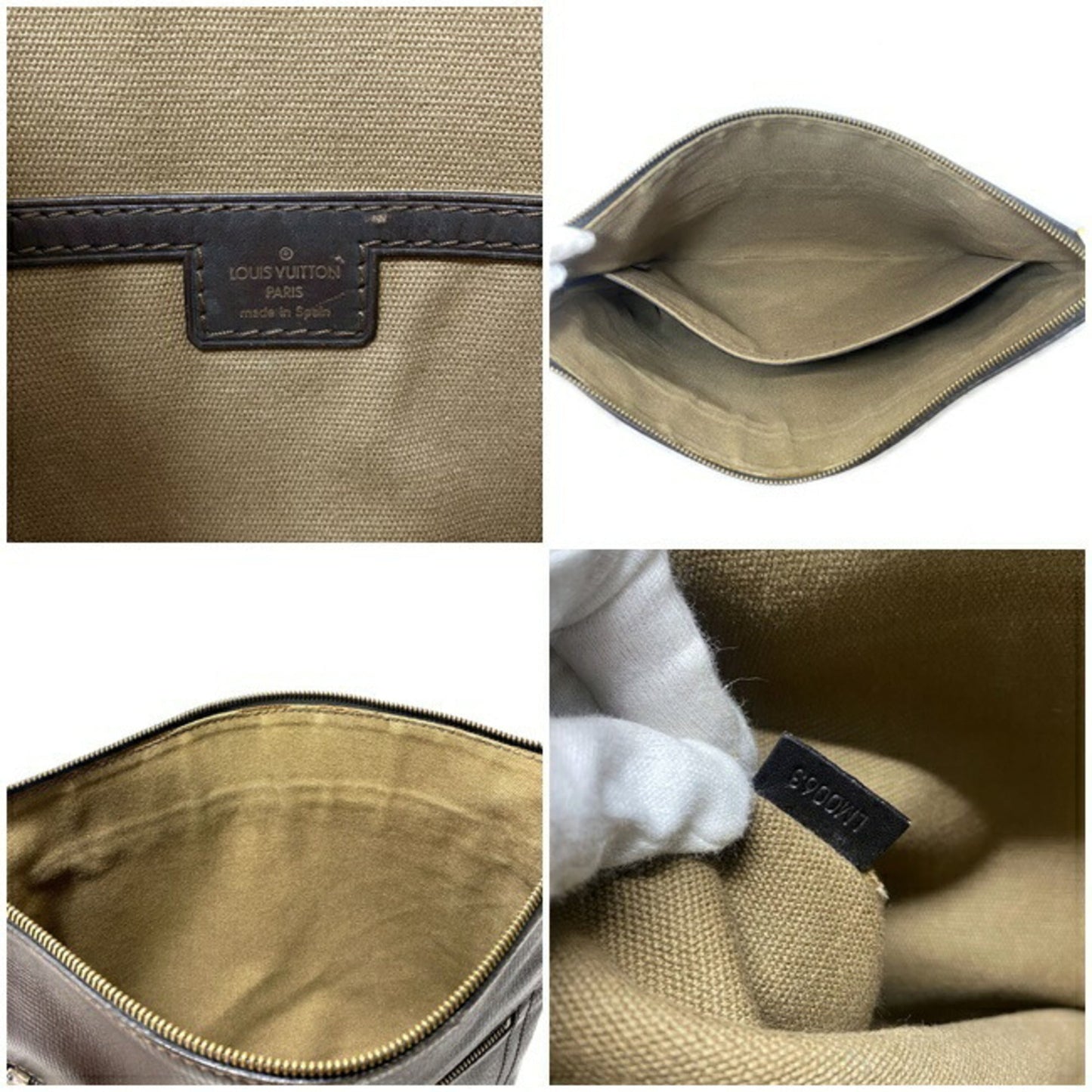 Louis Vuitton Utah Brown Coffee Leather Shoulder Bag