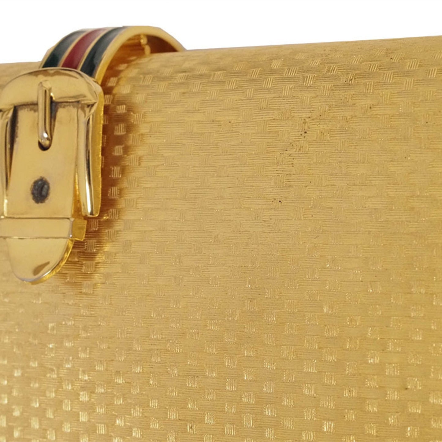 Gucci Gold Metal Clutch Bag