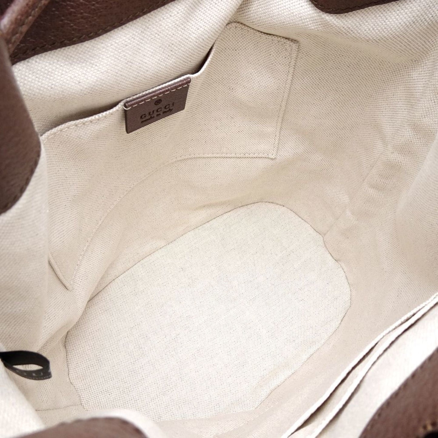 Gucci Beige Brown Yellow Gg Supreme Canvas Leather Backpack