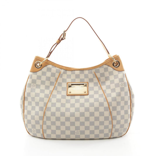 Louis Vuitton Damier Azur White Coated Canvas Leather Shoulder Bag ()