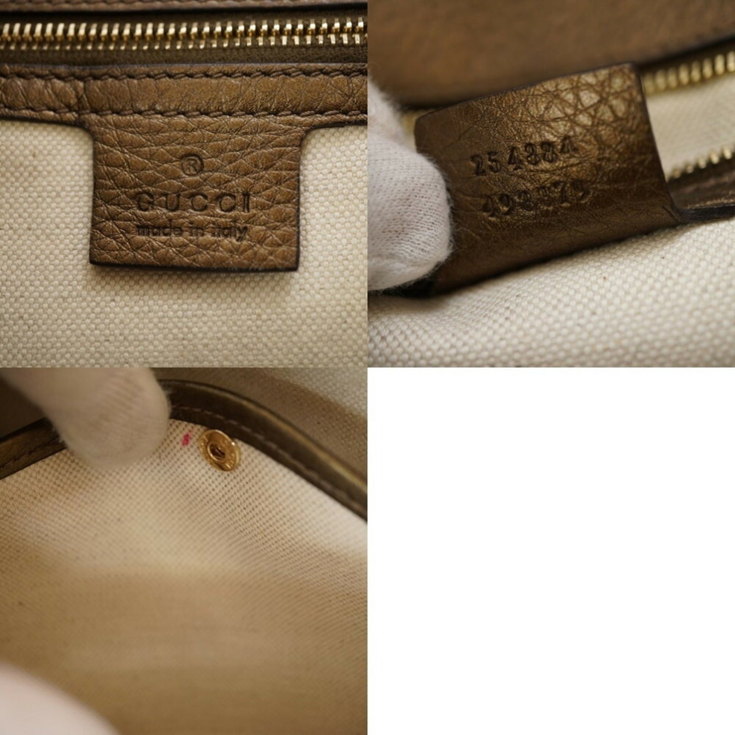 Gucci Gold Leather Handbag