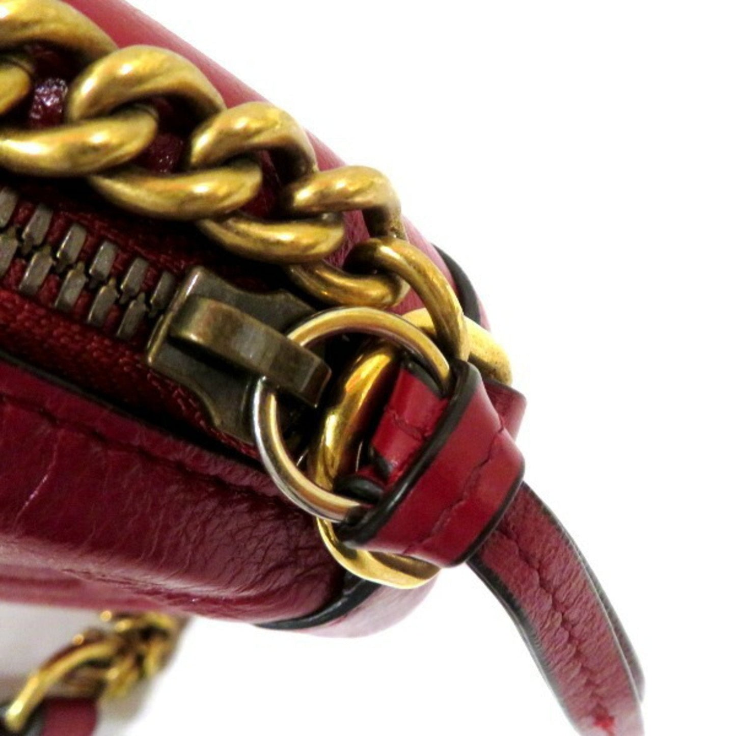 Gucci Red Color Leather Shoulder Bag