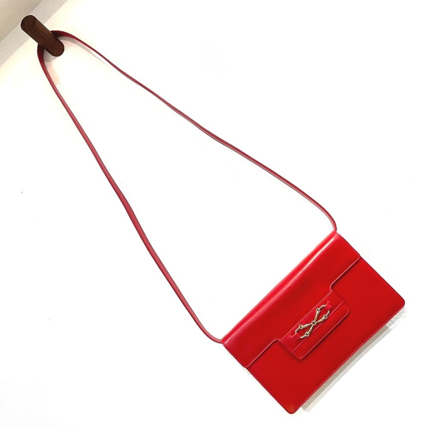 Gucci Red Leather Shoulder Bag