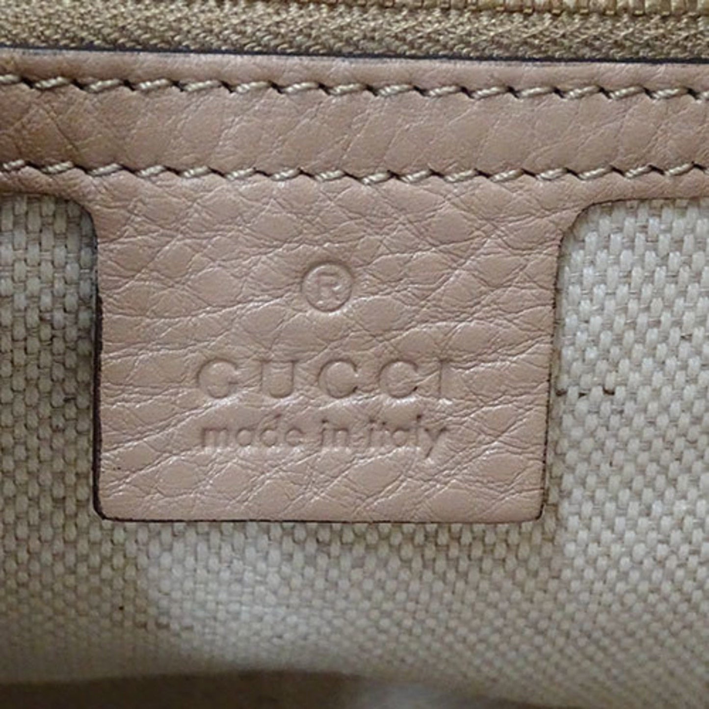 Gucci Beige Pink Gg Canvas Leather Handbag Shoulder Bag