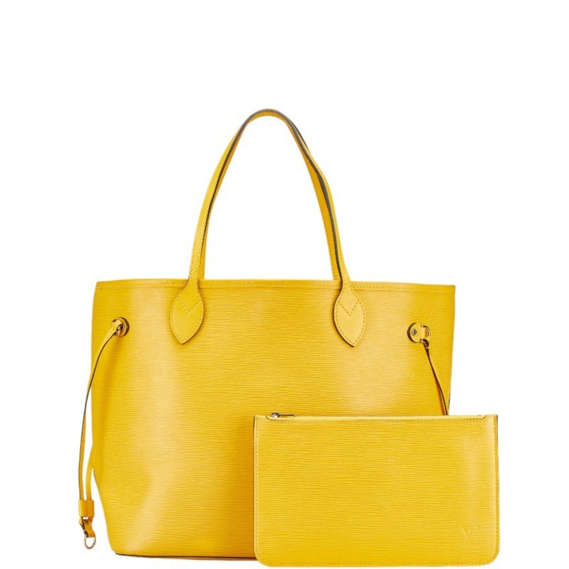 Louis Vuitton Mimosa Yellow Leather Shoulder Bag Tote Bag ()