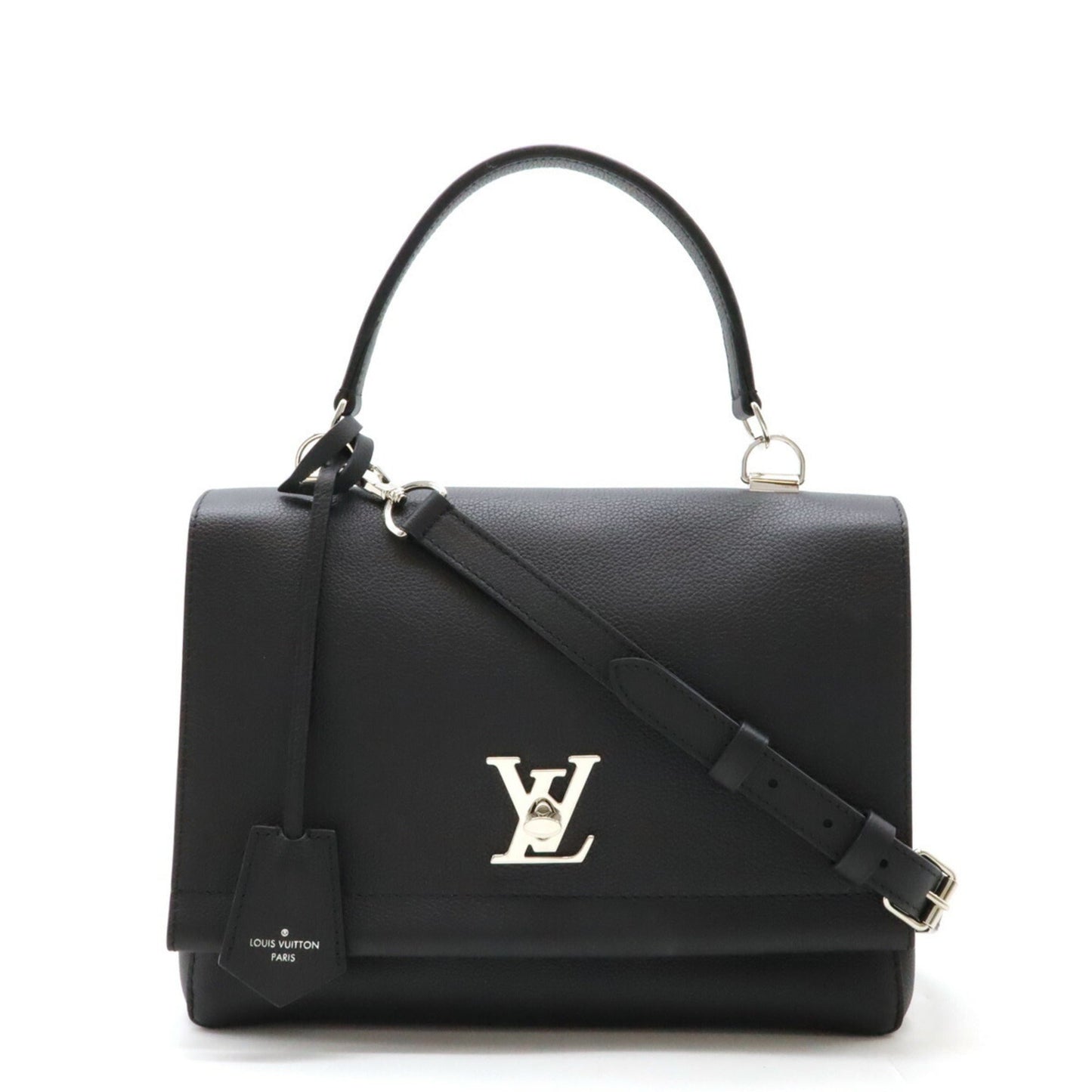 Louis Vuitton Black Noir Leather Handbag Shoulder Bag