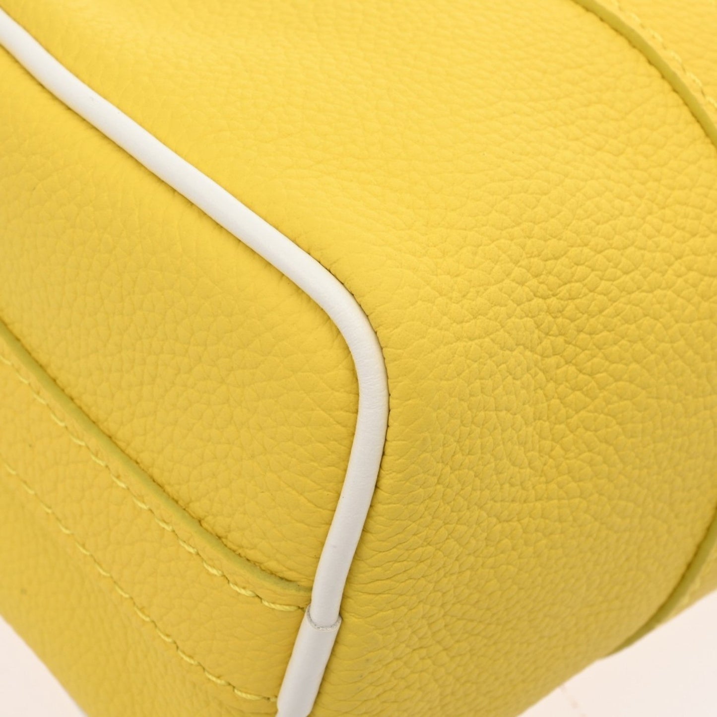 Louis Vuitton White Yellow Leather Shoulder Bag