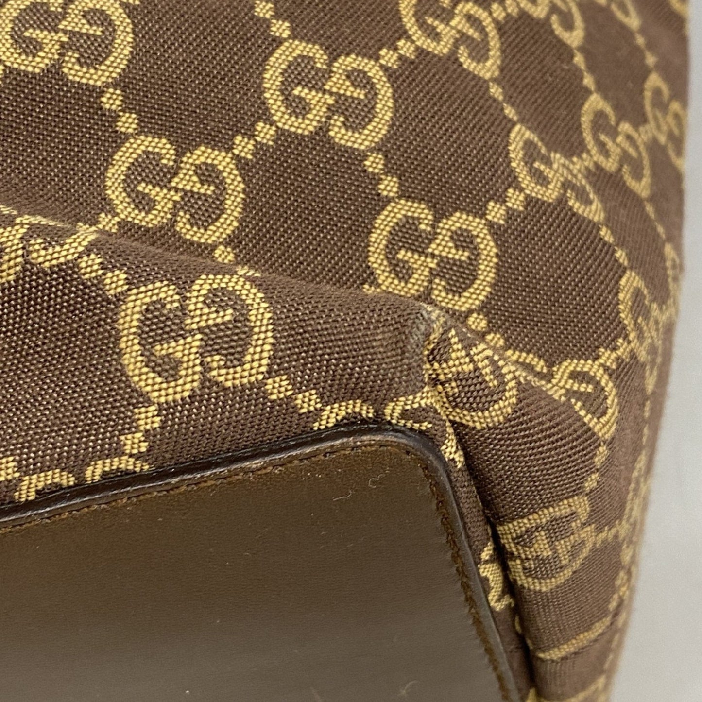 Gucci Brown Canvas Tote Bag