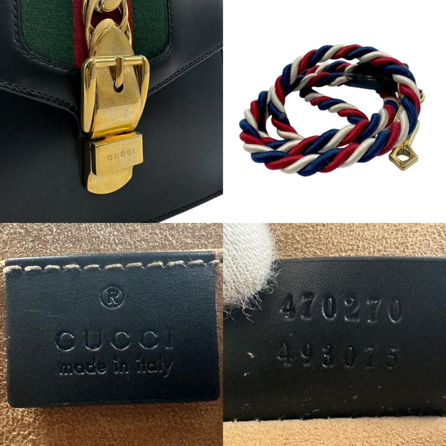 Gucci Black Leather Handbag Shoulder Bag
