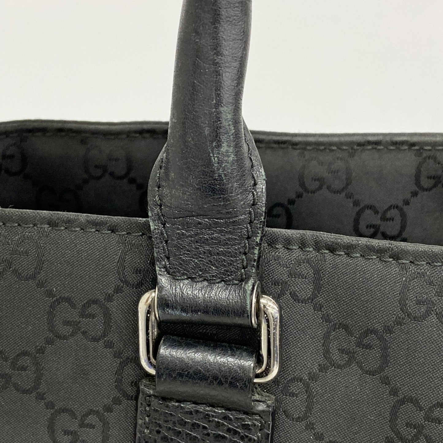 Gucci Black Nylon Tote Bag
