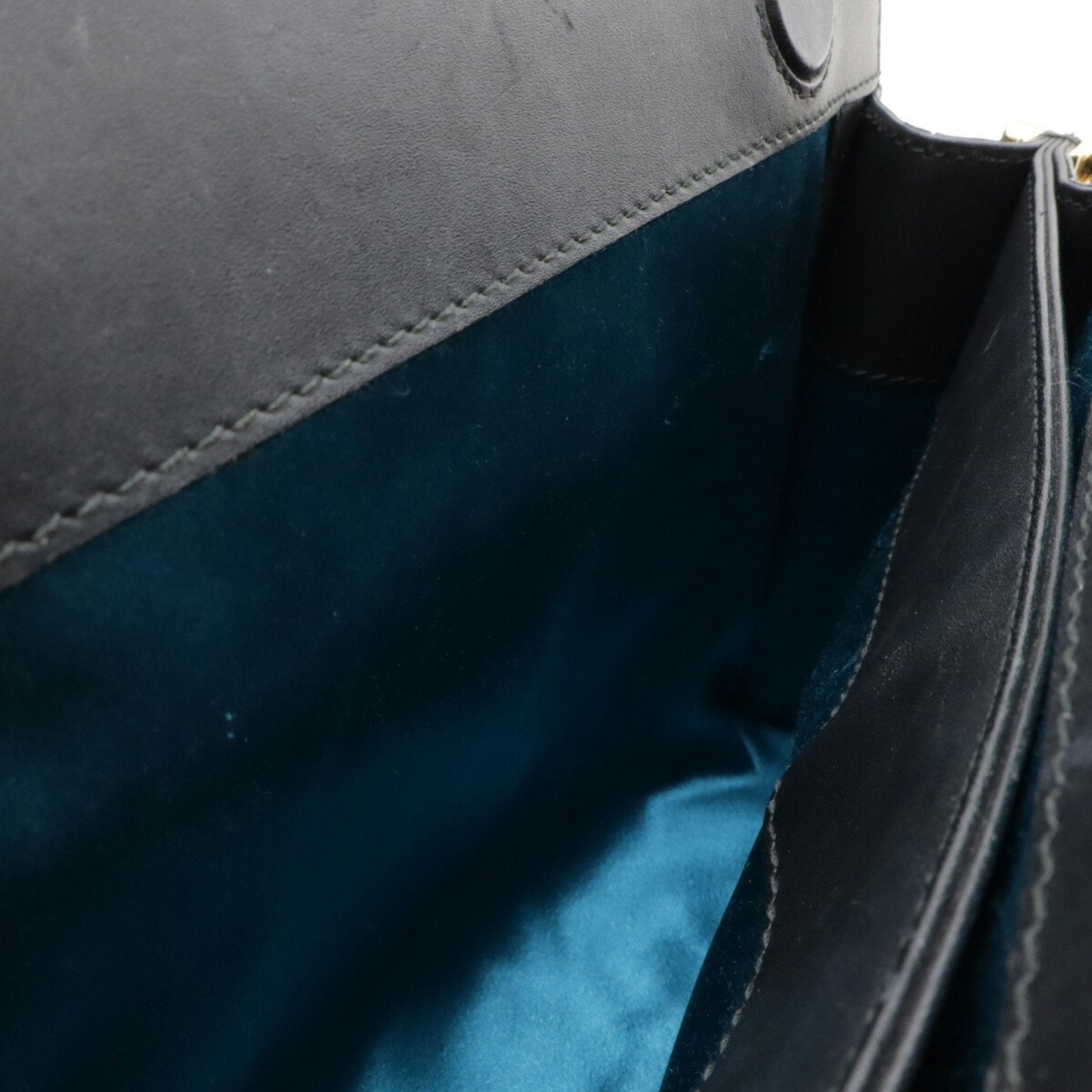 Gucci Black Navy Red Color Suede Leather Shoulder Bag