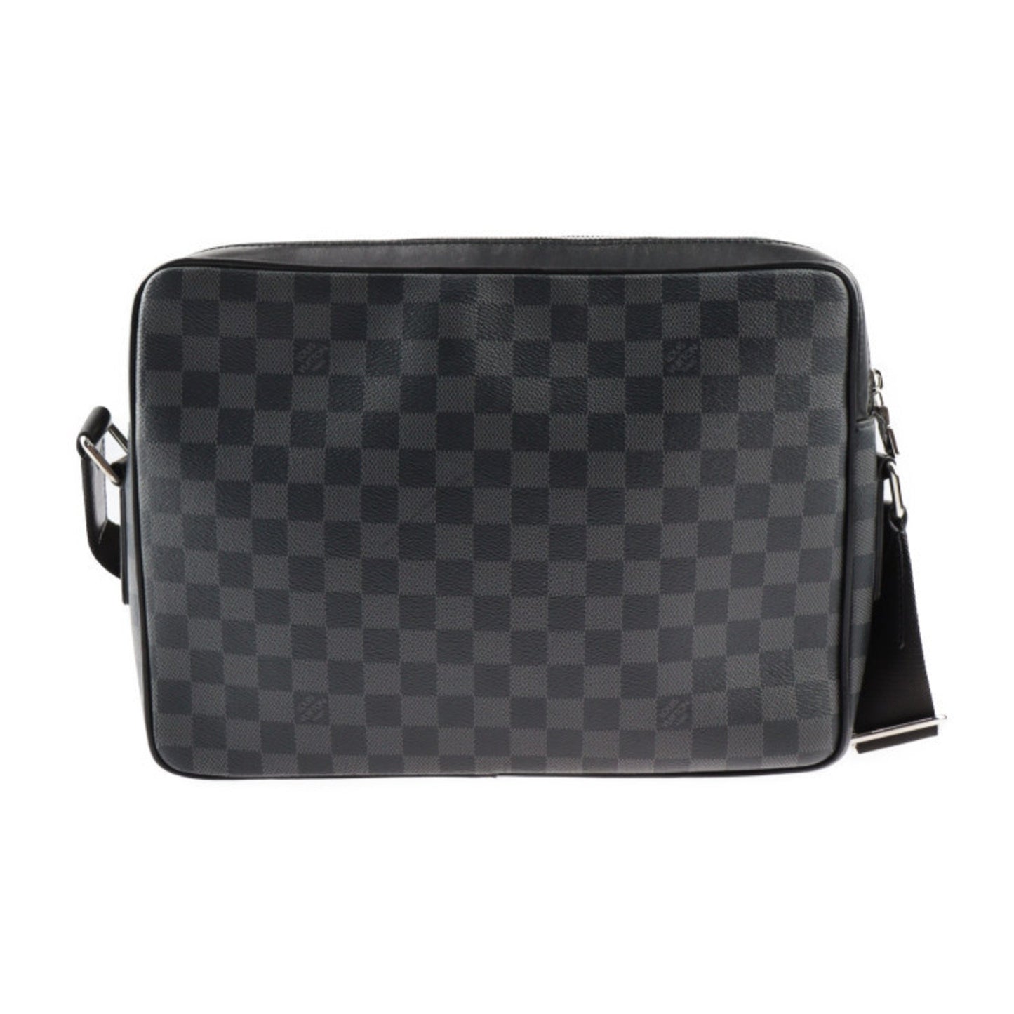 Louis Vuitton Black Gray Damier Graphite Leather Shoulder Bag