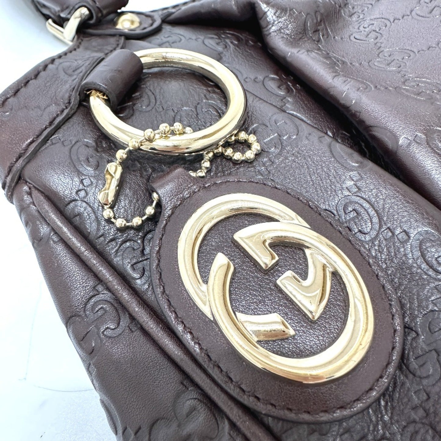 Gucci Brown Leather Tote Bag